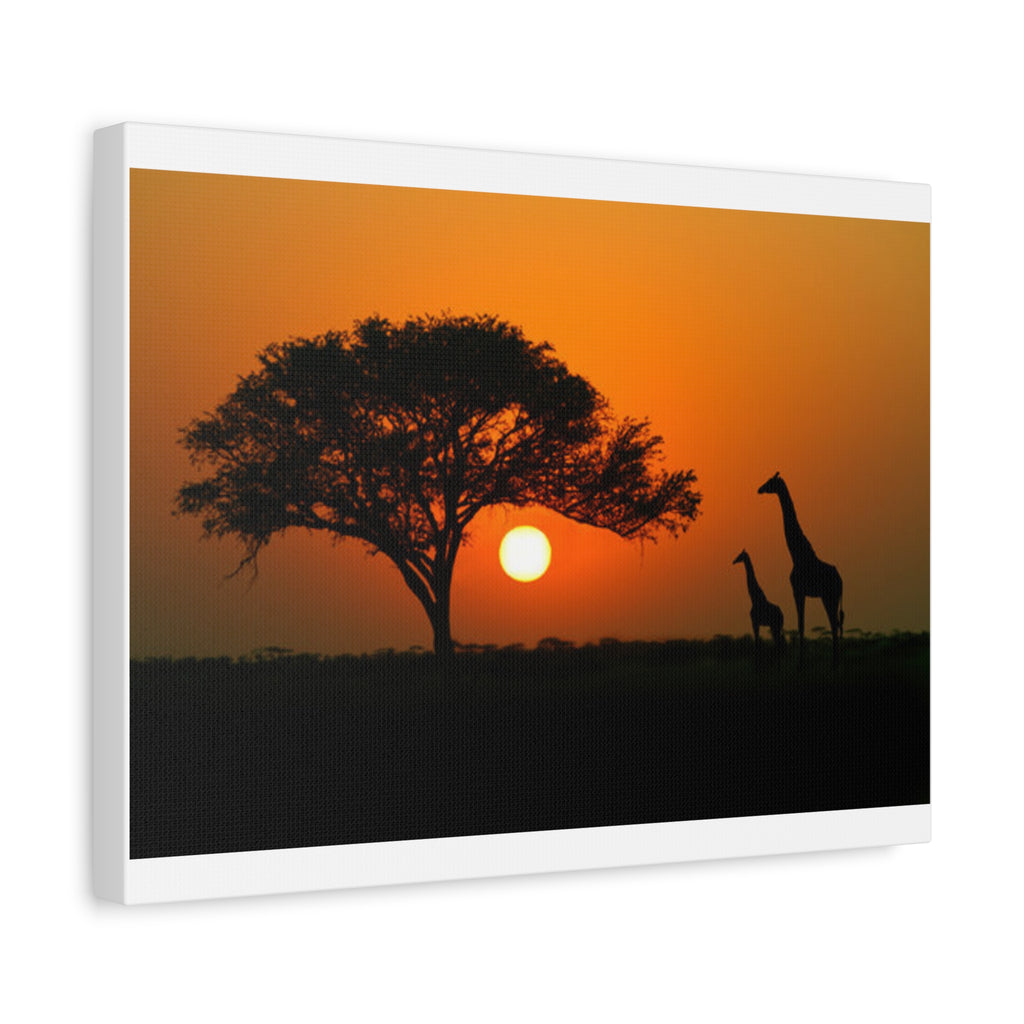 Painting Africa Giraffe Matte Canvas, Stretched, 1.25"