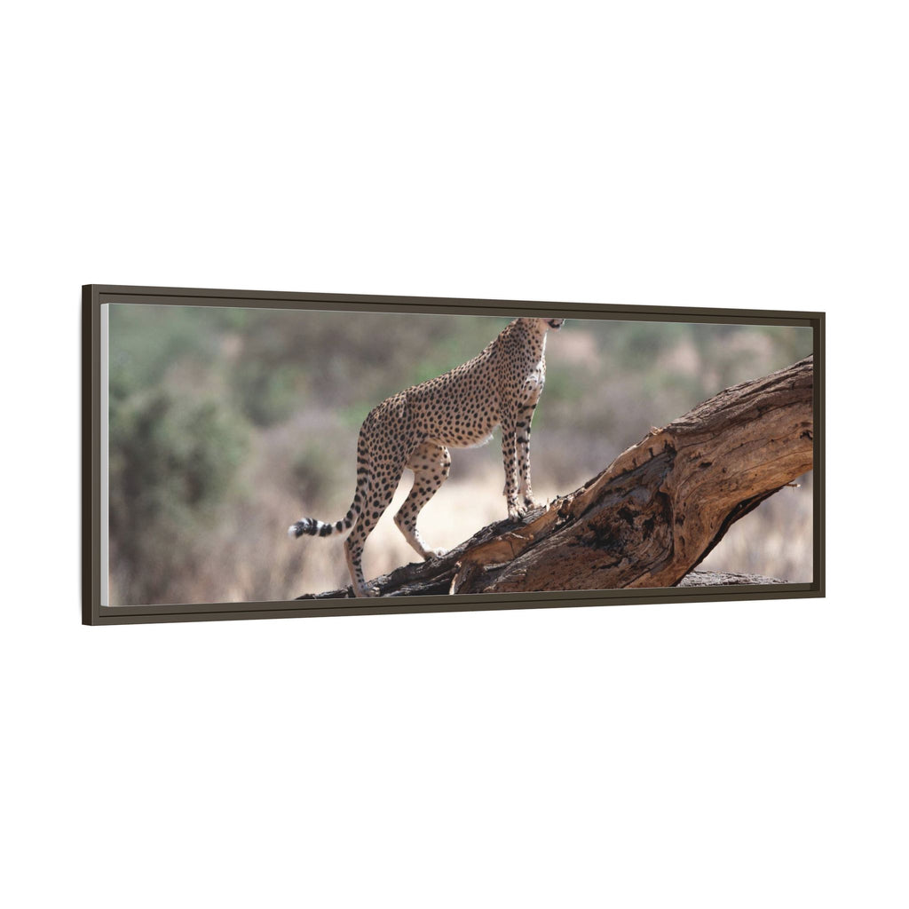 Painting Cheetah Matte Canvas, Framed (Multi-color)