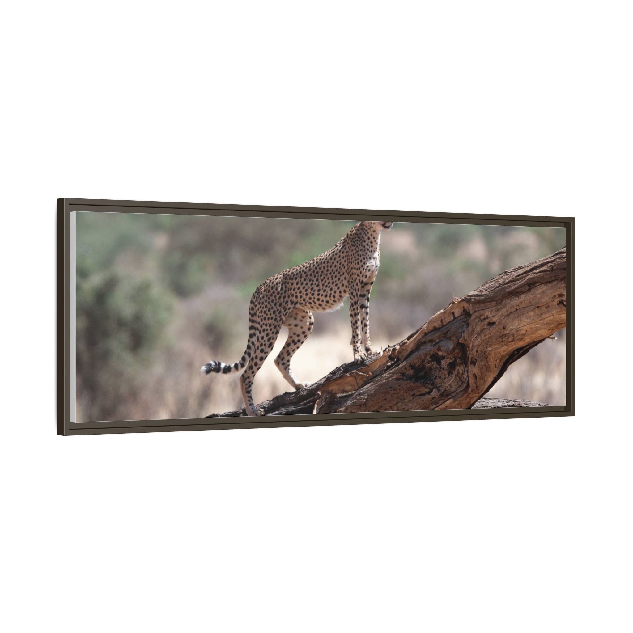 Painting Cheetah Matte Canvas, Framed (Multi-color)
