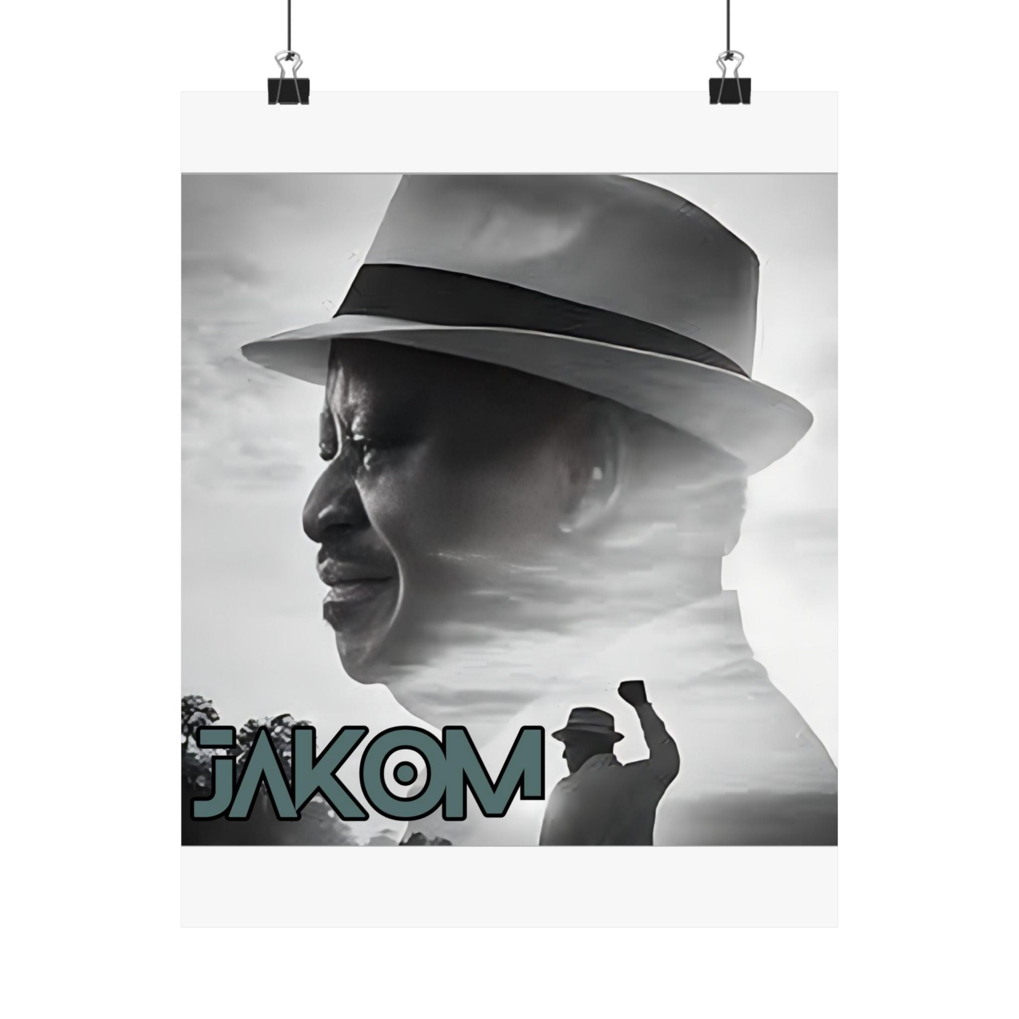 Raila Jakom 2 Vintage Portrait Poster