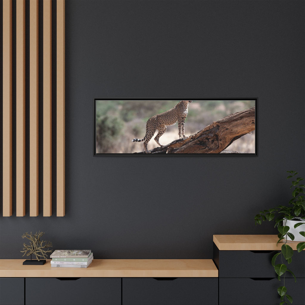 Painting Cheetah Matte Canvas, Framed (Multi-color)