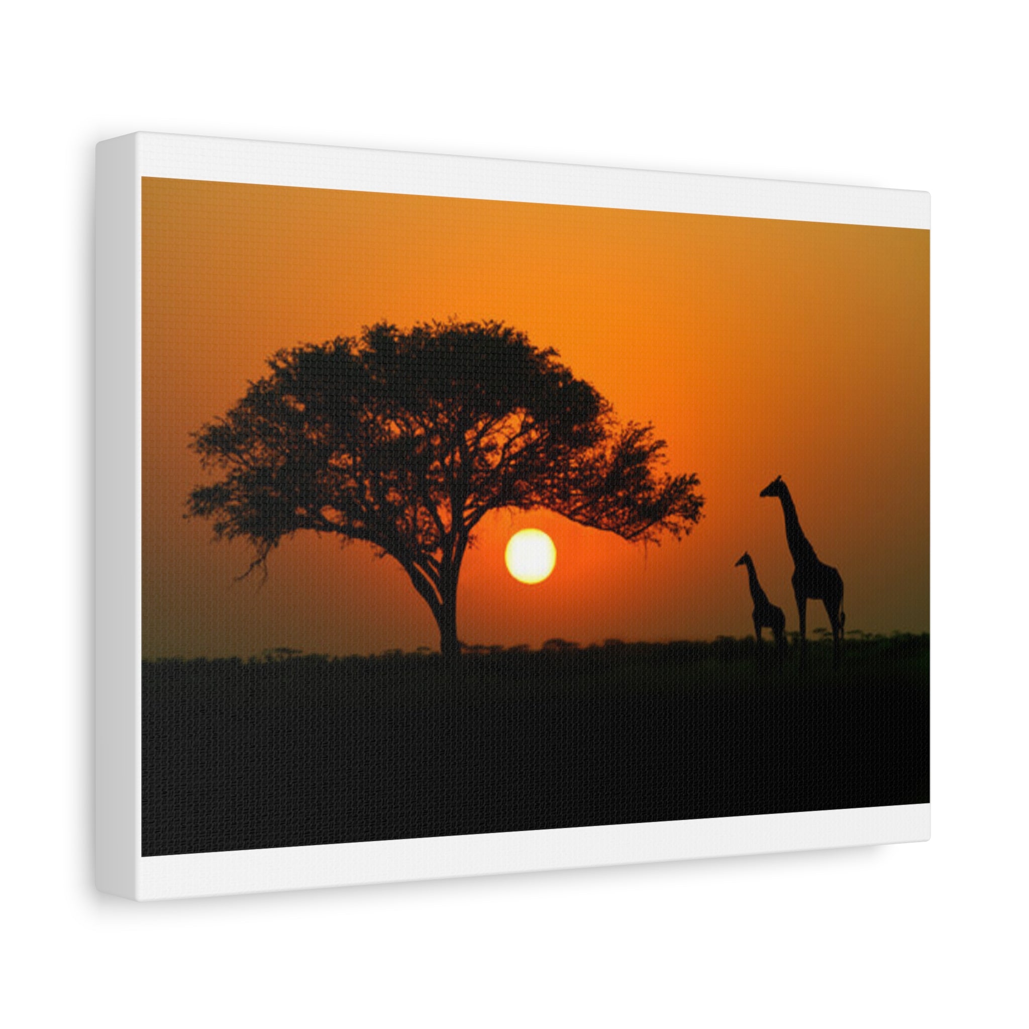 Painting Africa Giraffe Matte Canvas, Stretched, 1.25"