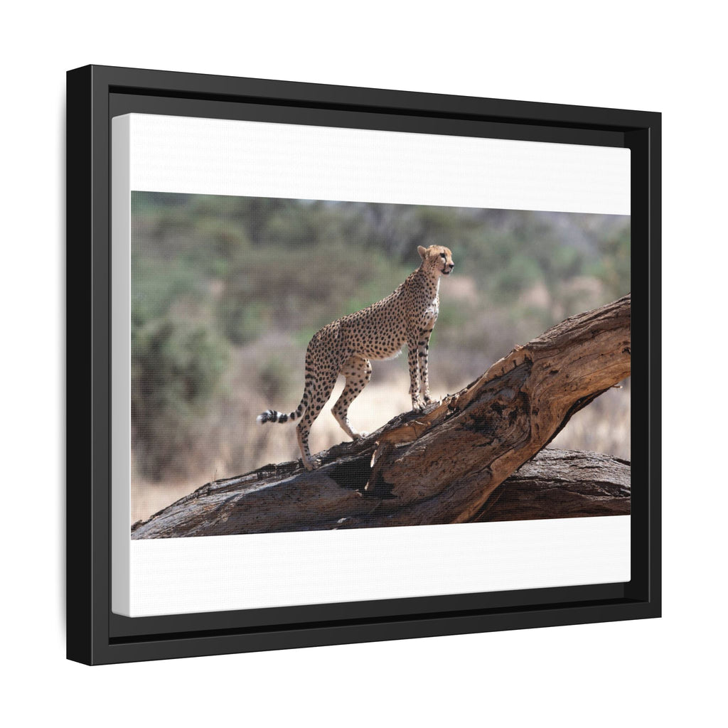 Painting Cheetah Matte Canvas, Framed (Multi-color)