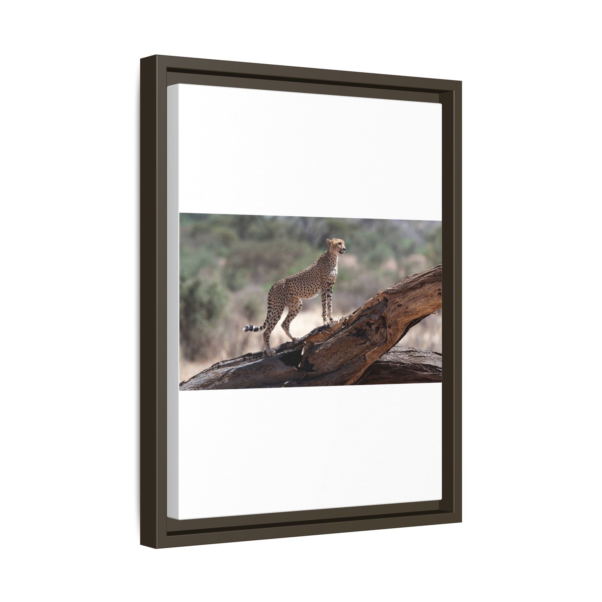 Painting Cheetah Matte Canvas, Framed (Multi-color)