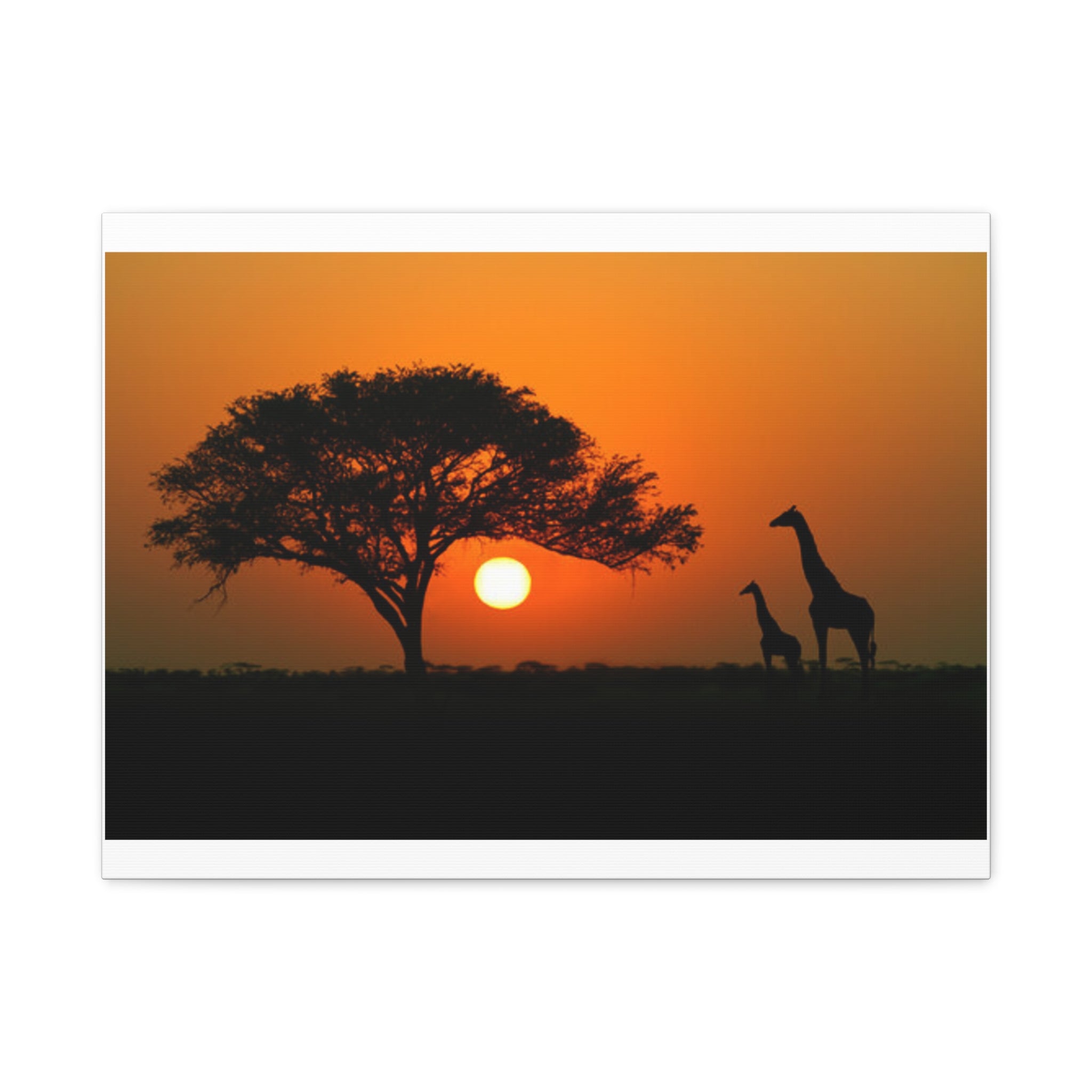Painting Africa Giraffe Matte Canvas, Stretched, 1.25"