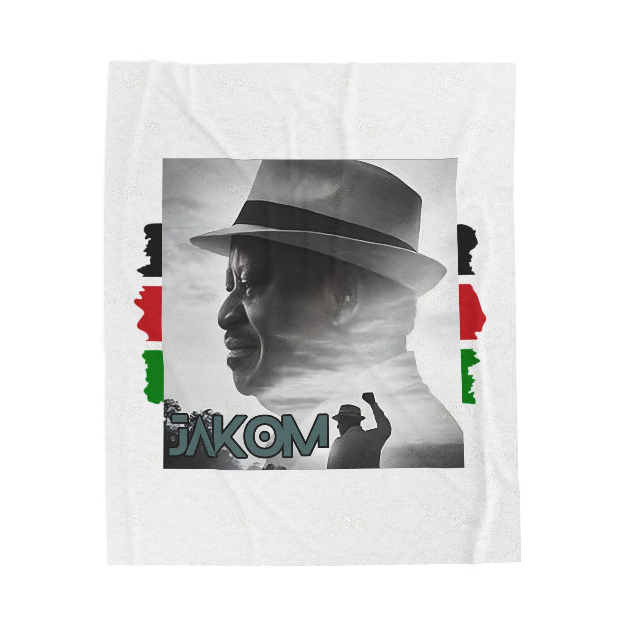 Raila Jakom 2 Kenya Velveteen Plush Blanket
