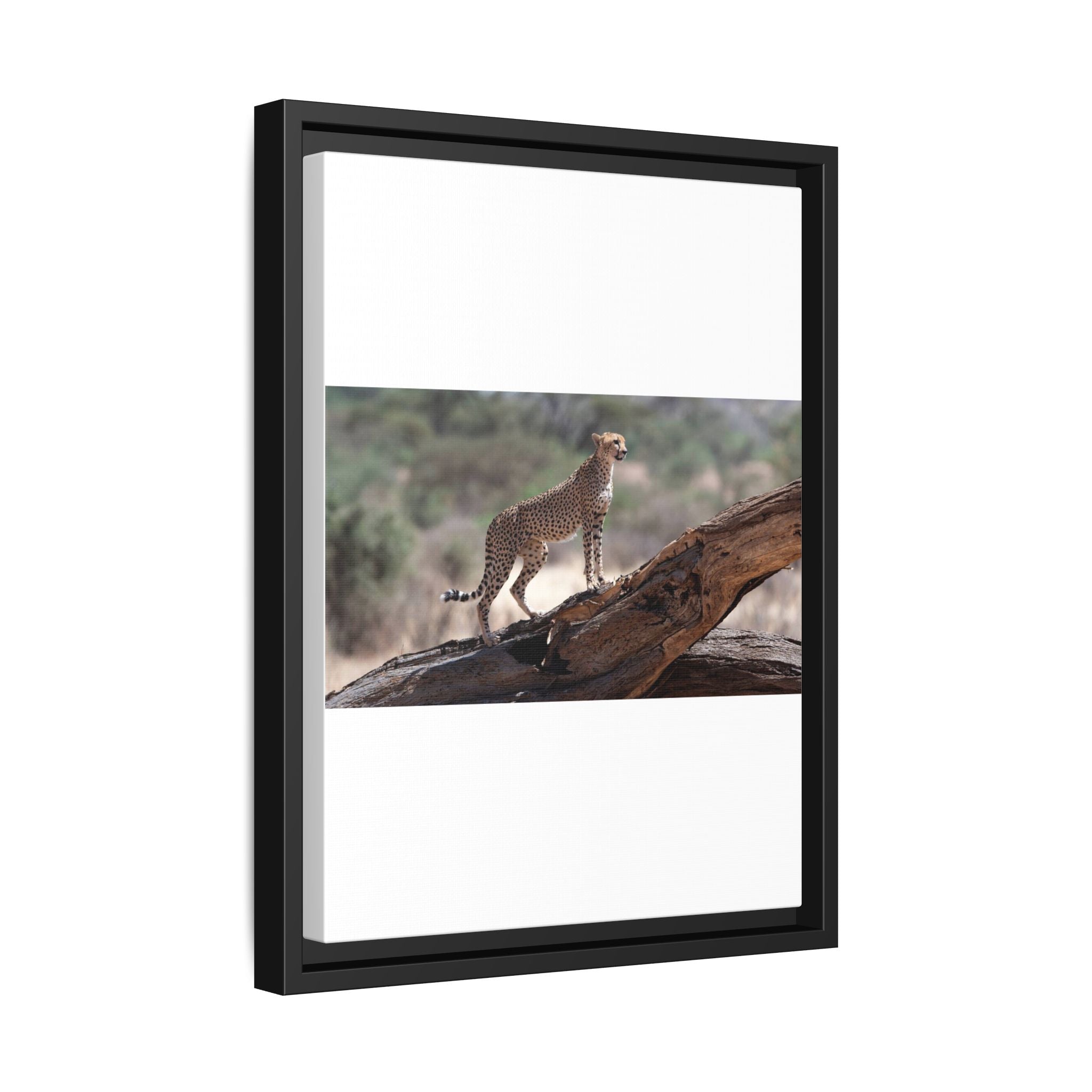 Painting Cheetah Matte Canvas, Framed (Multi-color)