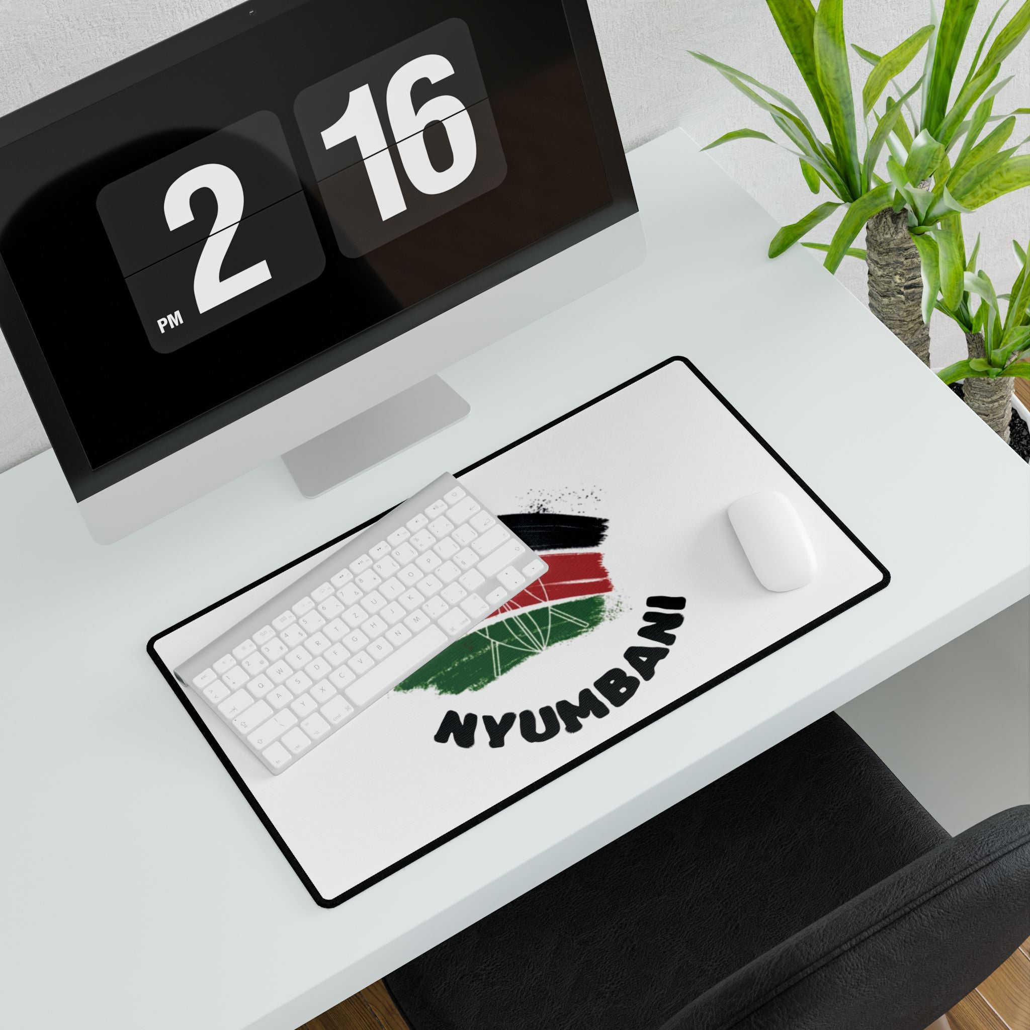 Kenya Flag Nyumbani Desk Mat - Stylish Desk Protector (mouse pad)