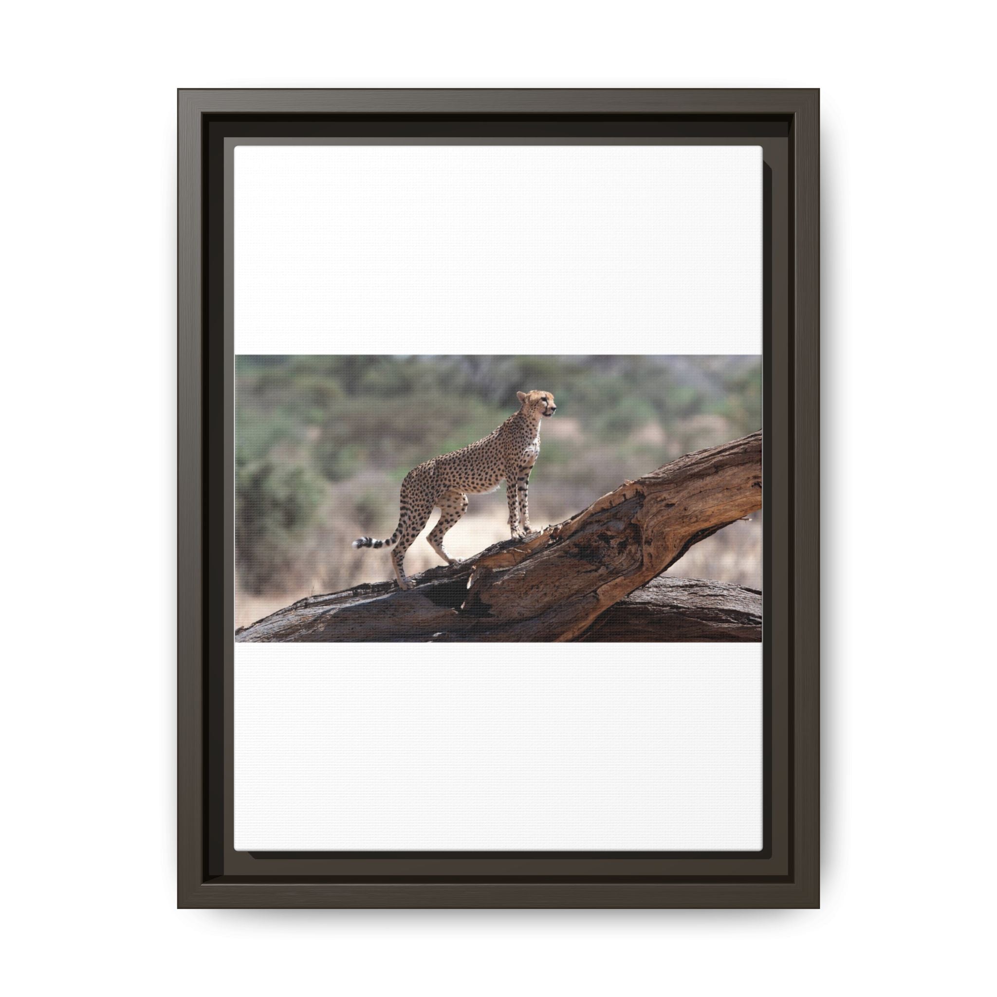 Painting Cheetah Matte Canvas, Framed (Multi-color)