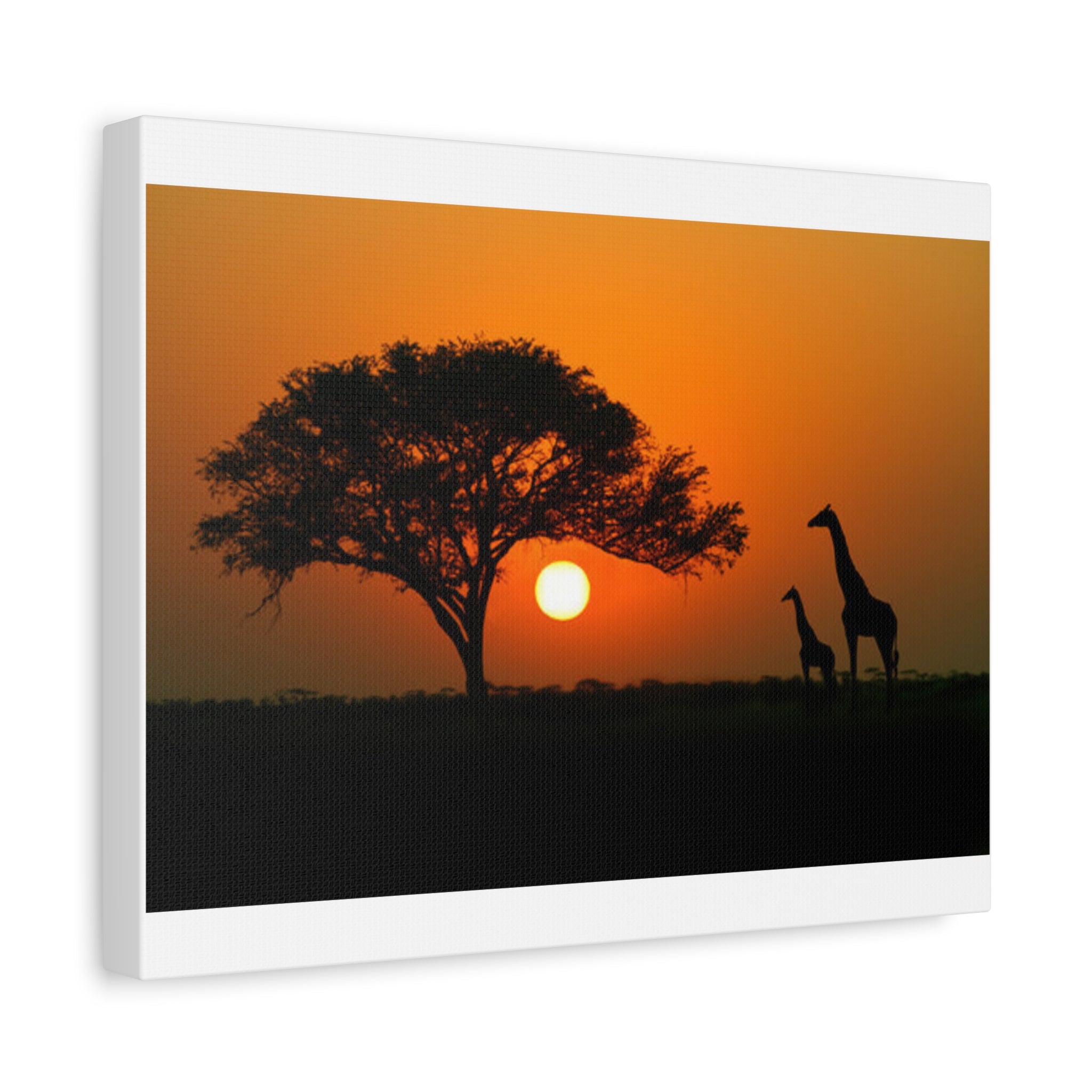 Painting Africa Giraffe Matte Canvas, Stretched, 1.25"