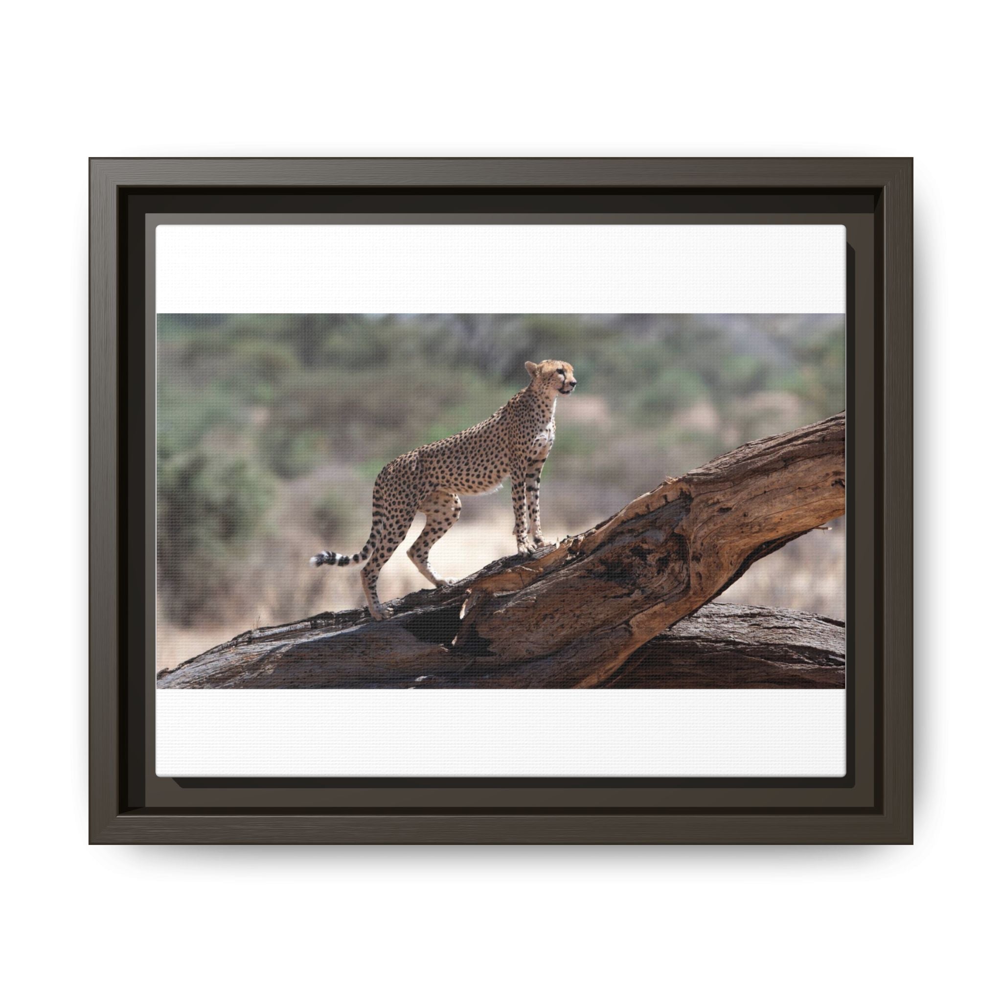 Painting Cheetah Matte Canvas, Framed (Multi-color)