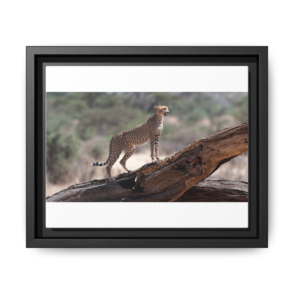 Painting Cheetah Matte Canvas, Framed (Multi-color)