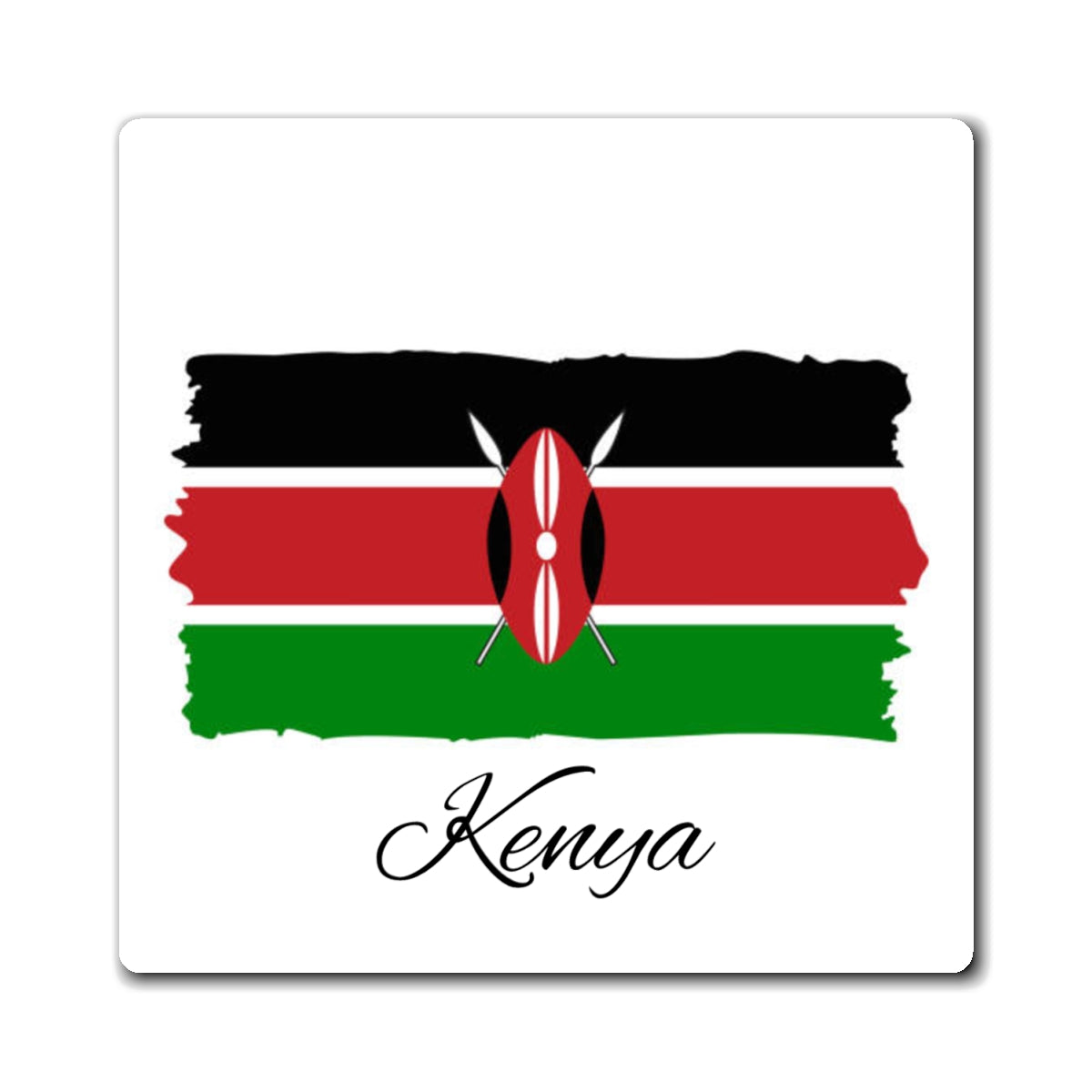 Kenya Flag Fridge Magnets