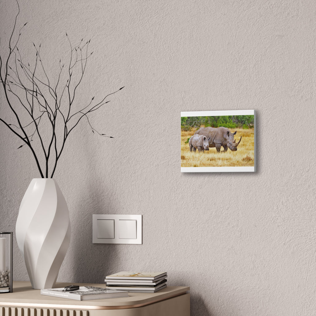 Painting Africa Rhino Canvas Stretched, 0.75"