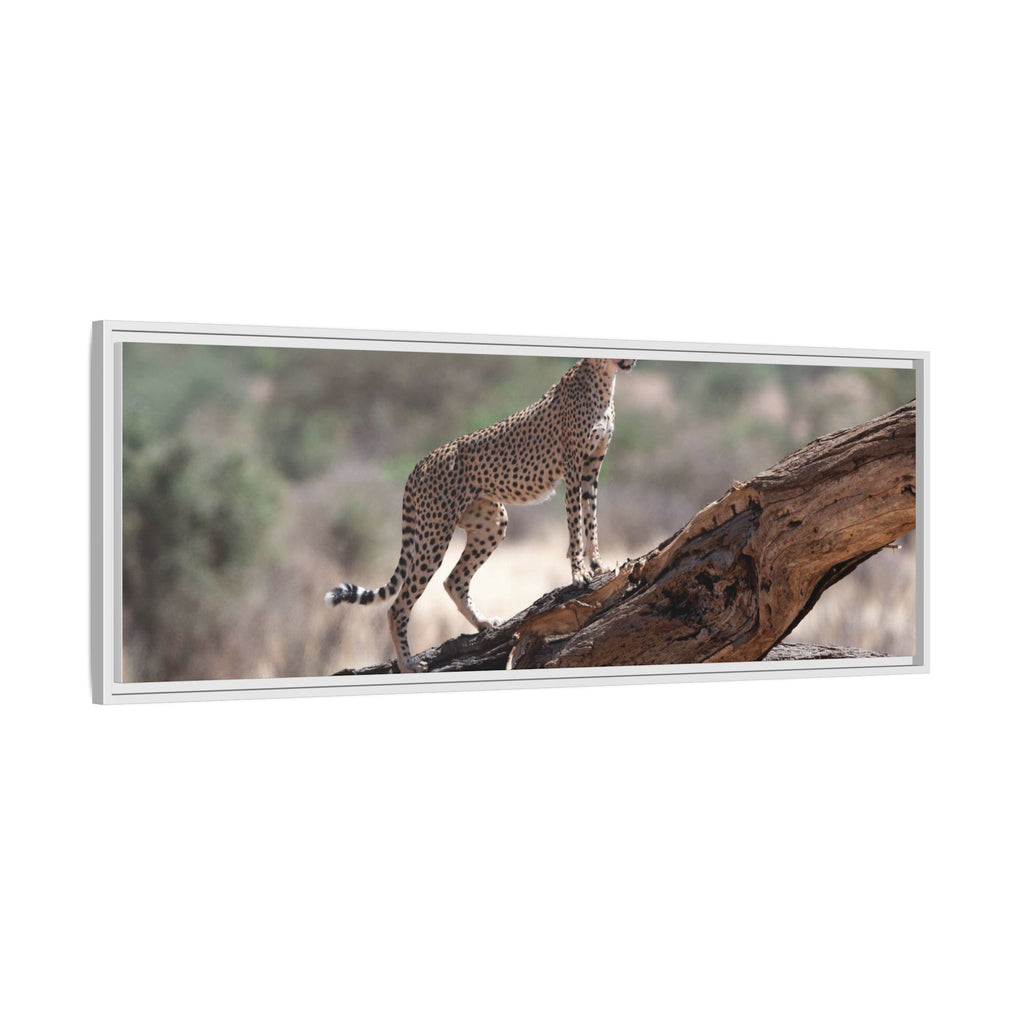 Painting Cheetah Matte Canvas, Framed (Multi-color)