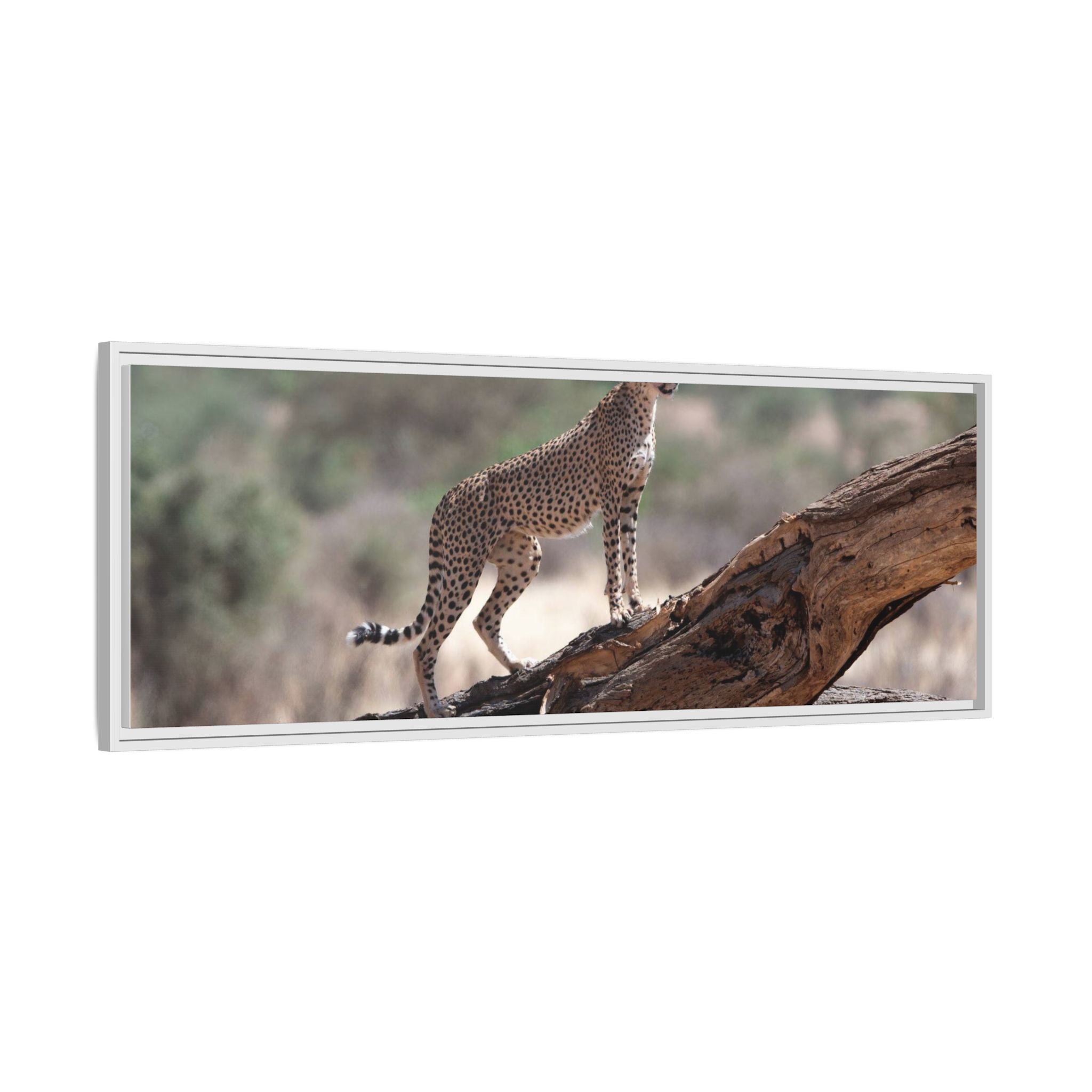Painting Cheetah Matte Canvas, Framed (Multi-color)