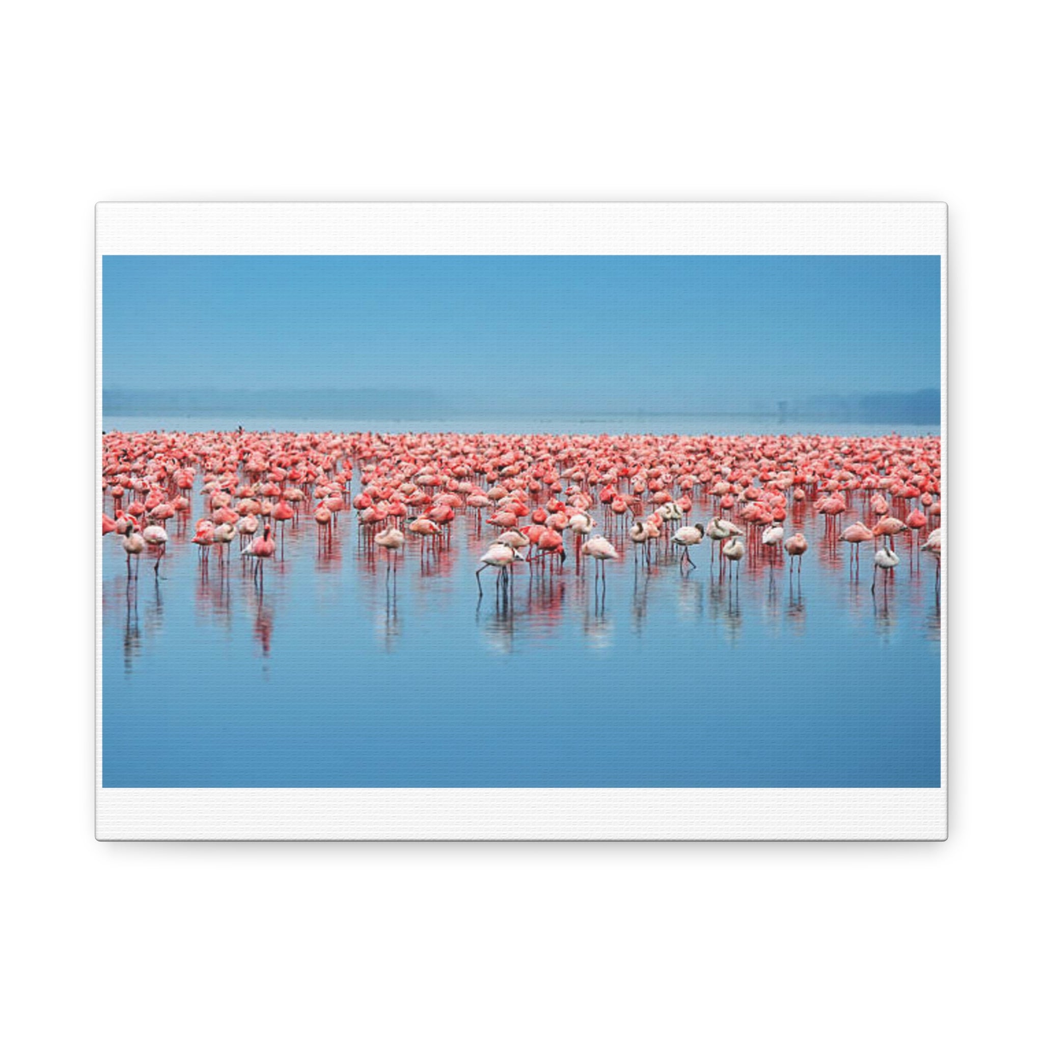 Painting Africa Flamingos Matte Canvas, Stretched, 1.25"