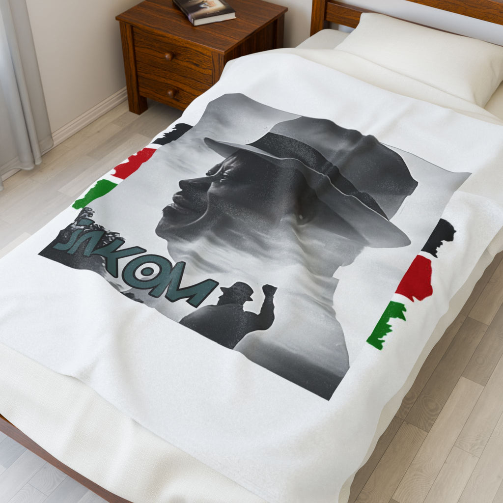 Raila Jakom 2 Kenya Velveteen Plush Blanket