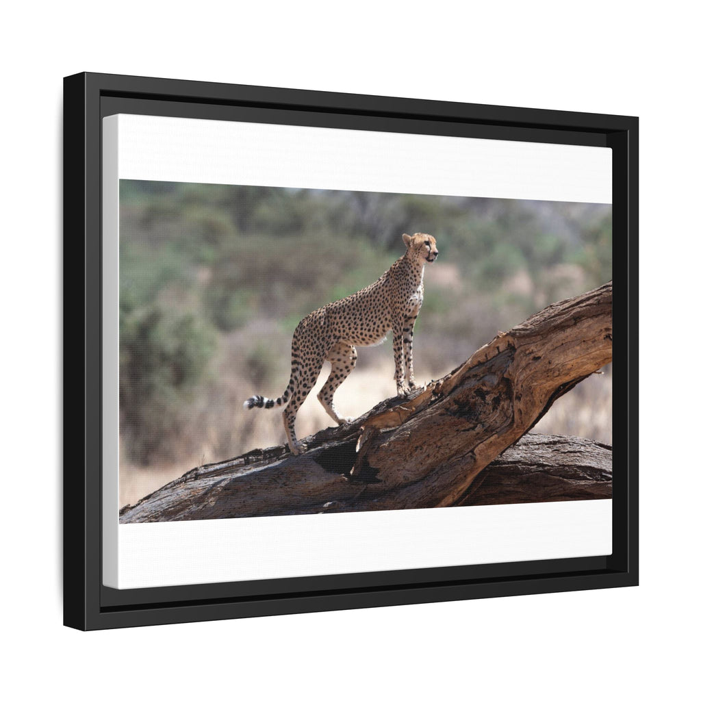 Painting Cheetah Matte Canvas, Framed (Multi-color)