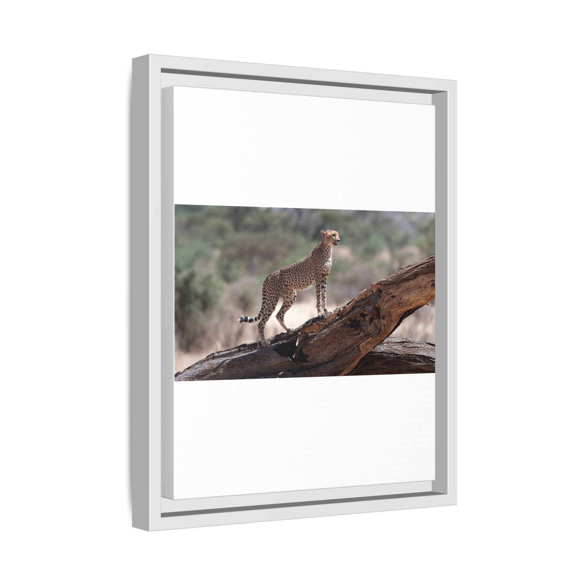 Painting Cheetah Matte Canvas, Framed (Multi-color)