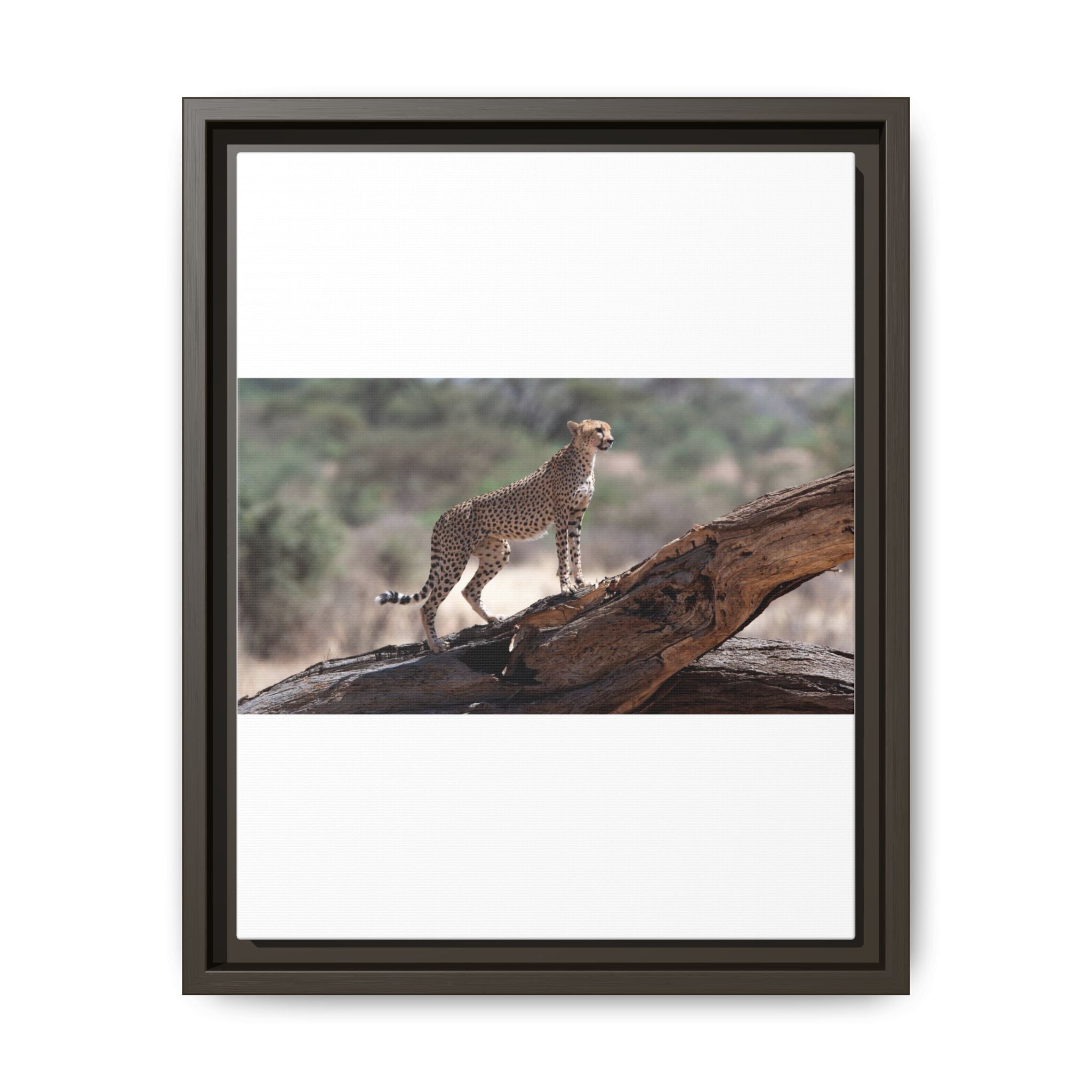 Painting Cheetah Matte Canvas, Framed (Multi-color)