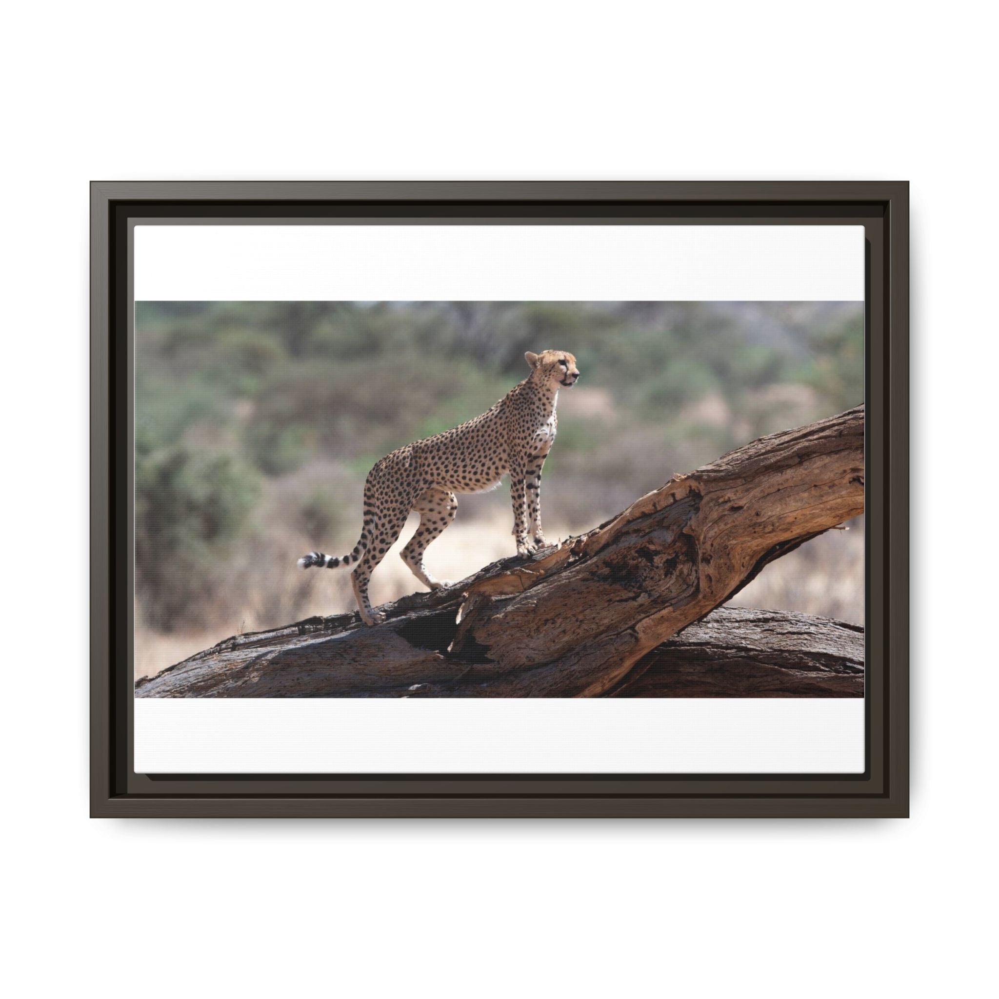 Painting Cheetah Matte Canvas, Framed (Multi-color)