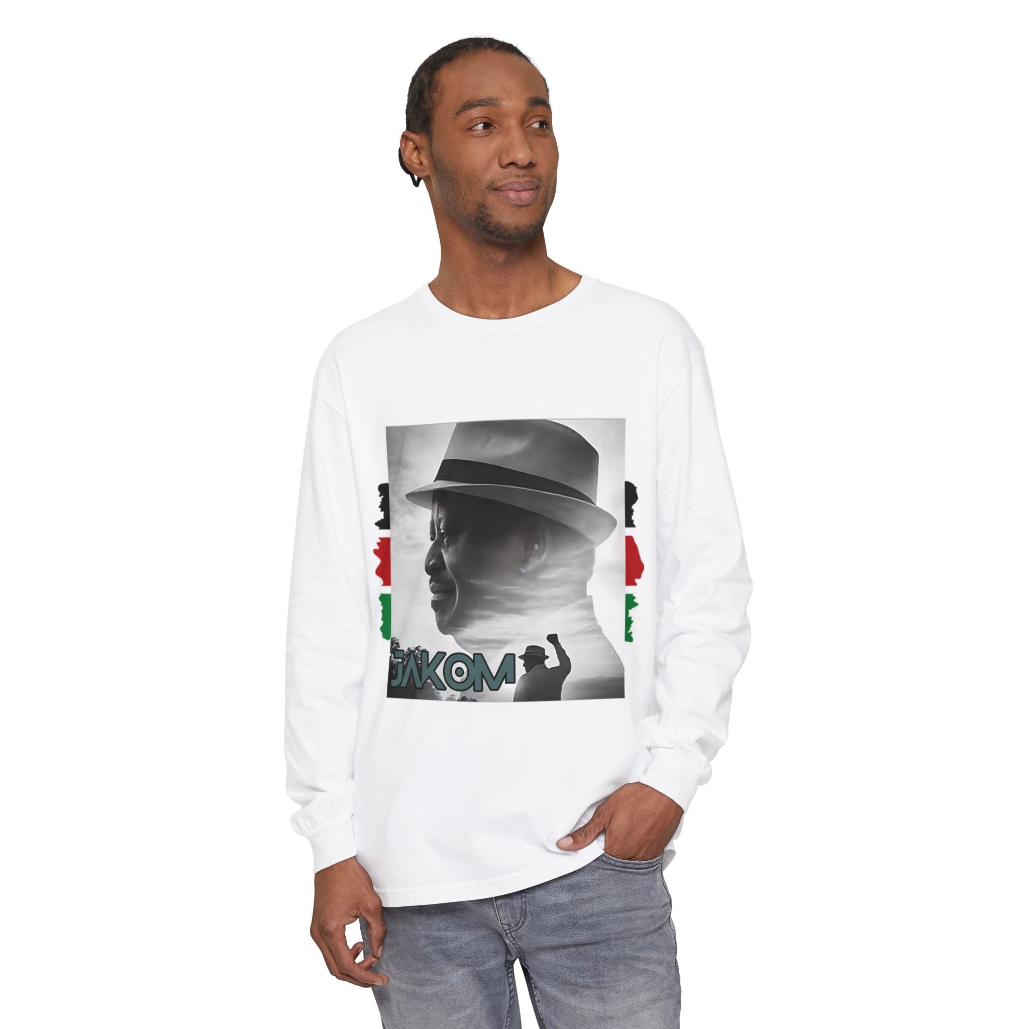 Raila Jakom 2 Kenya Unisex Garment-dyed Long Sleeve T-Shirt