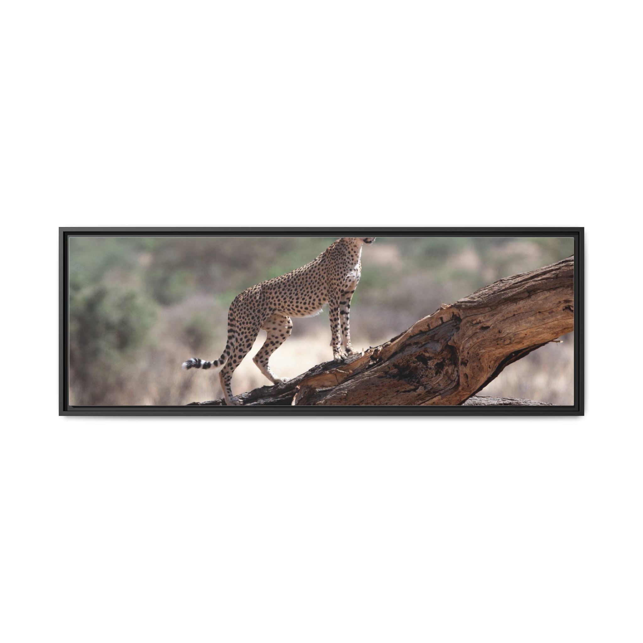 Painting Cheetah Matte Canvas, Framed (Multi-color)