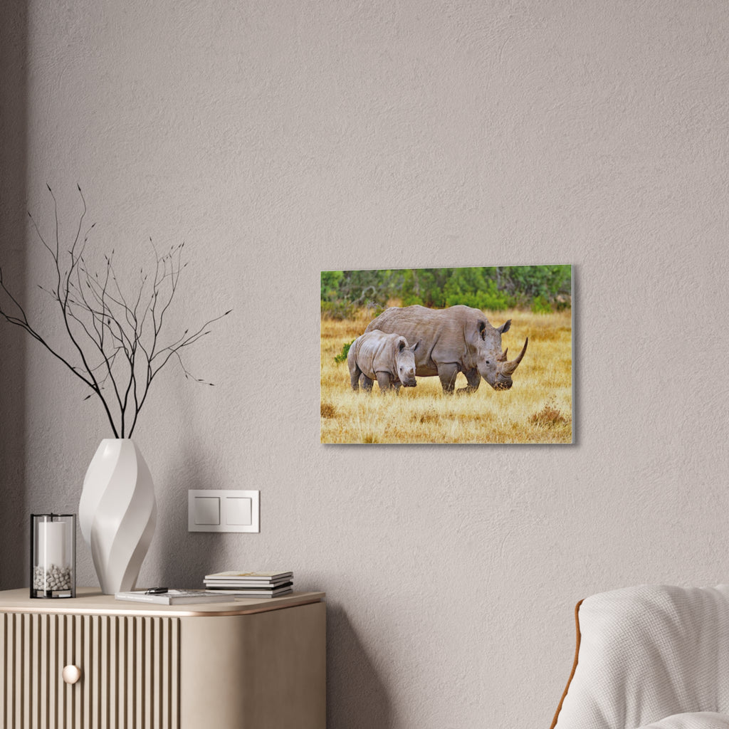 Painting Africa Rhino Canvas Stretched, 0.75"