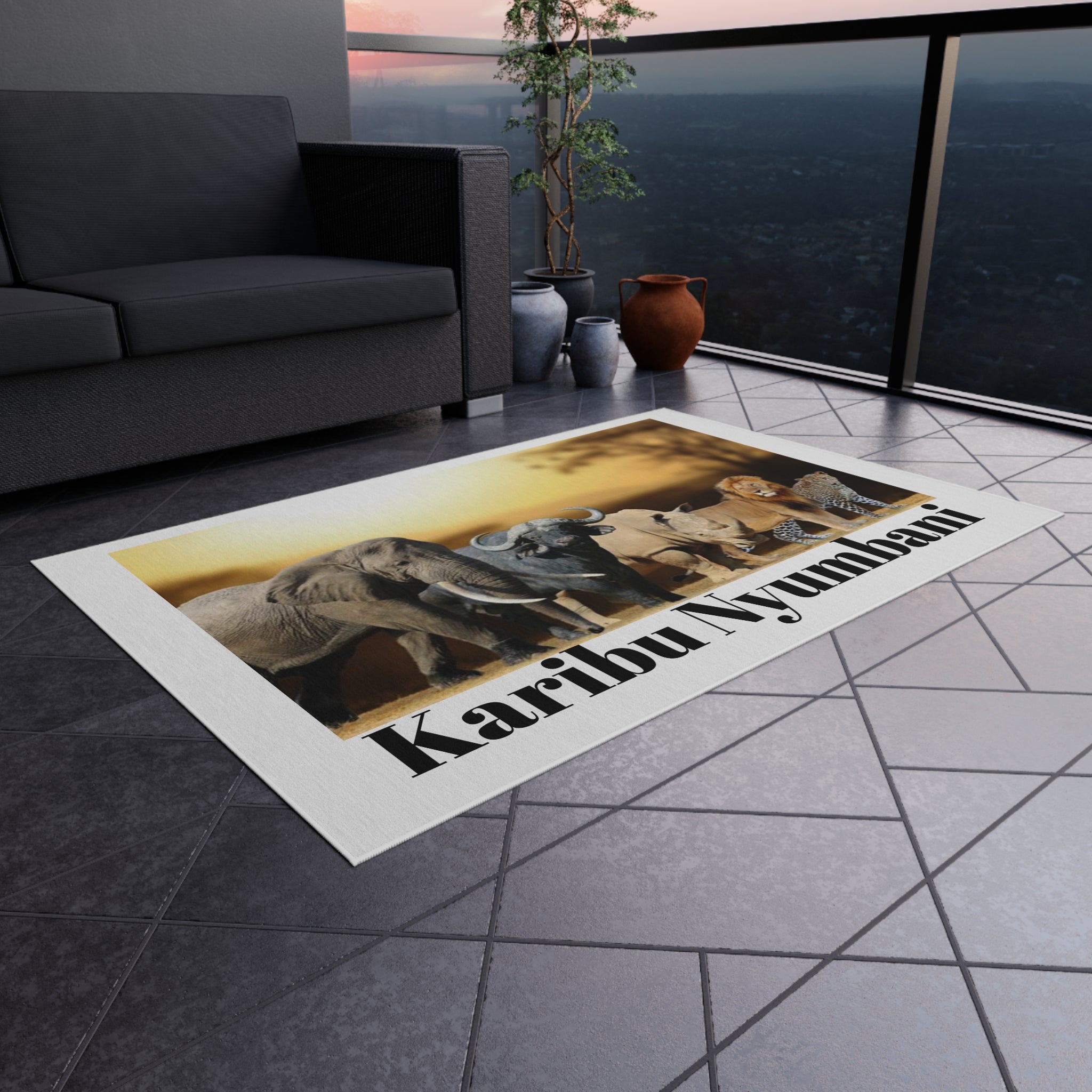 Karibu Nyumbani Outdoor Rug