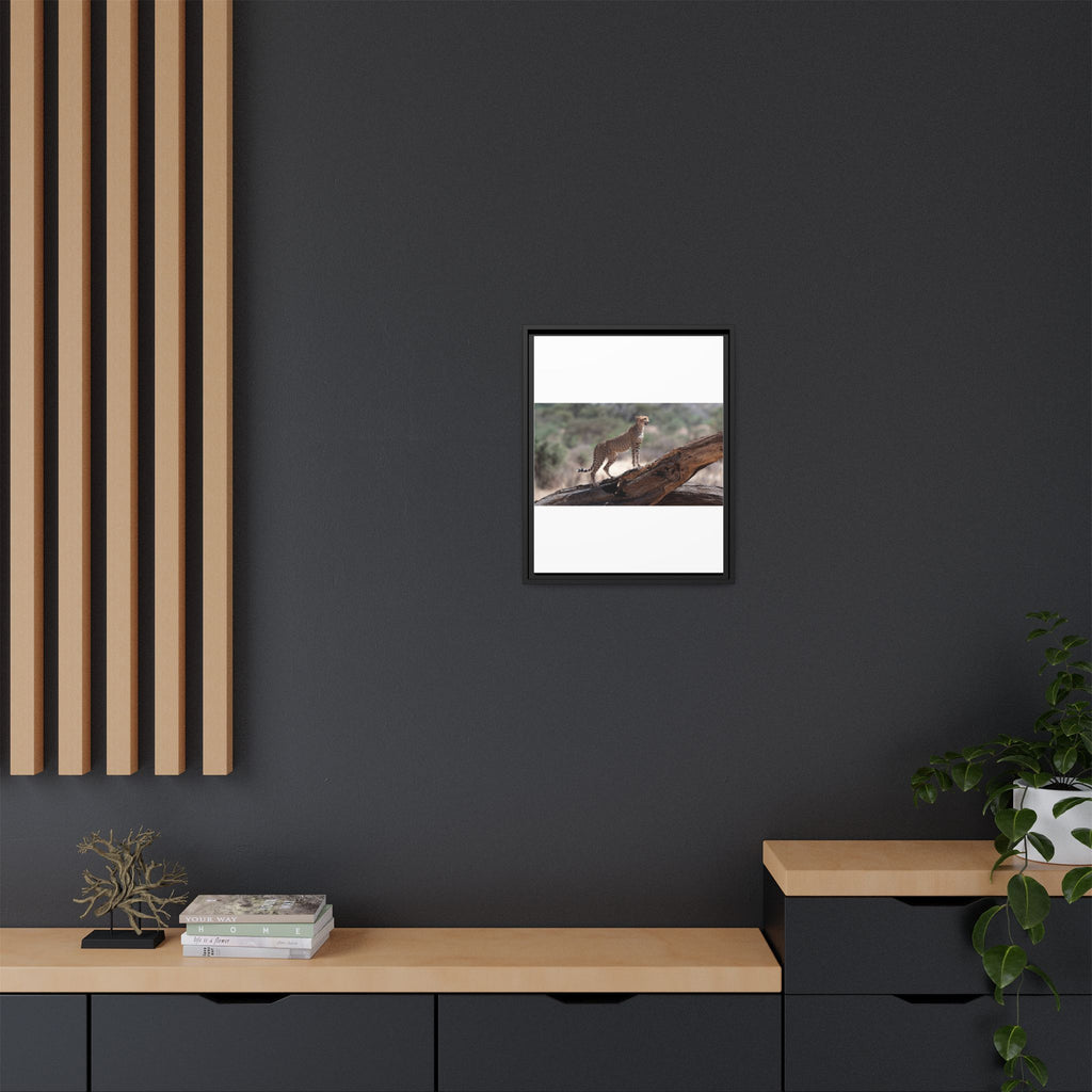 Painting Cheetah Matte Canvas, Framed (Multi-color)