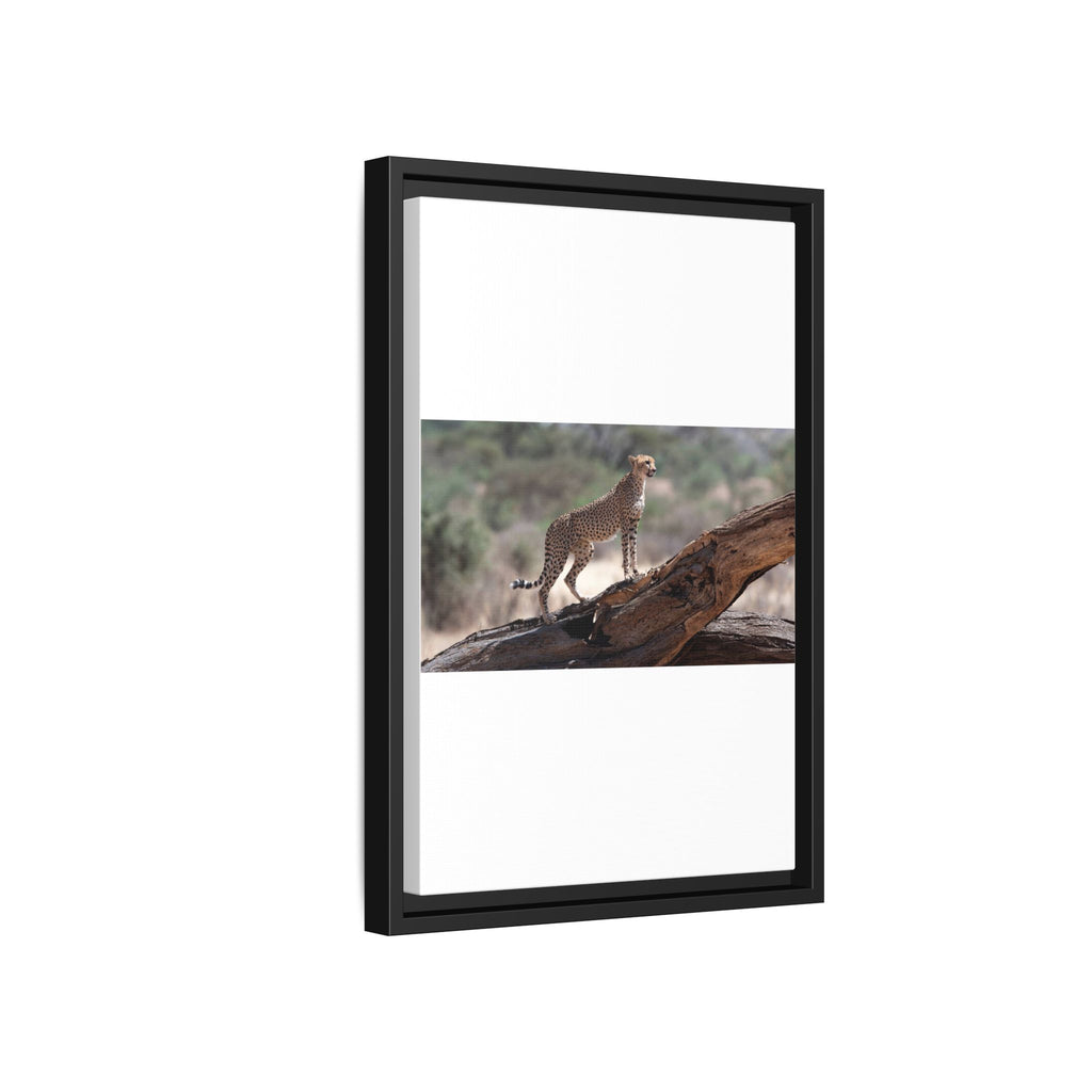 Painting Cheetah Matte Canvas, Framed (Multi-color)
