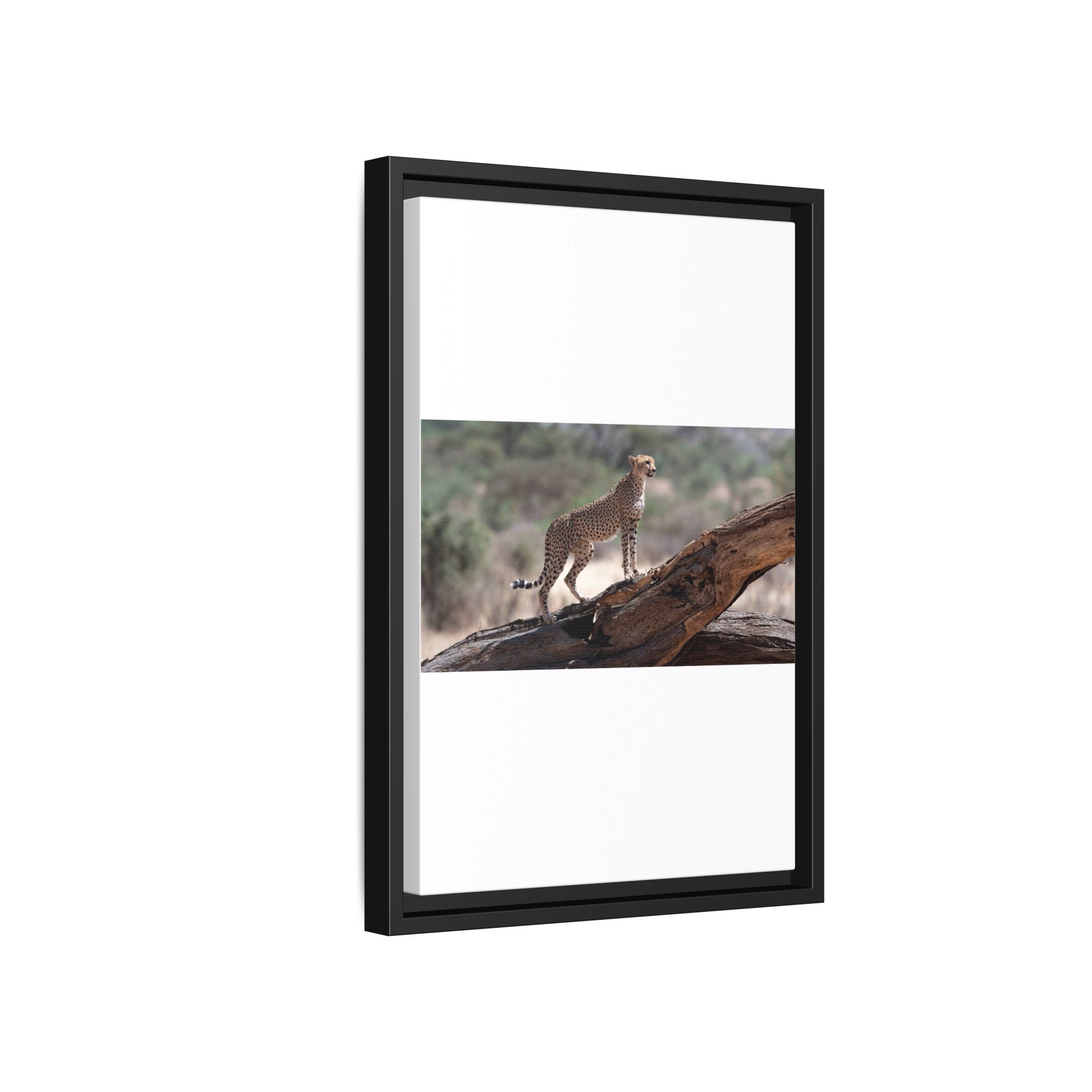 Painting Cheetah Matte Canvas, Framed (Multi-color)