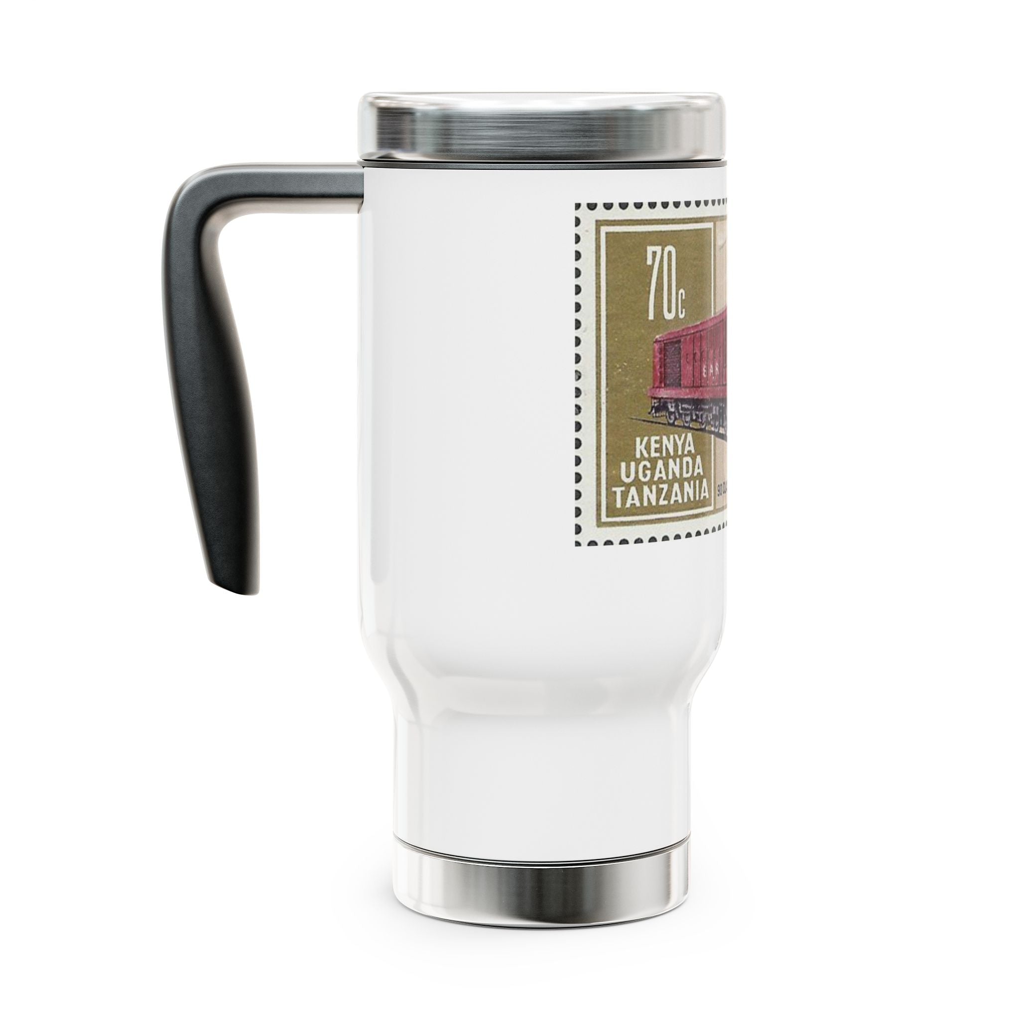 Stamp Collection Stainless Stl Travel Mug with Handle, 14oz