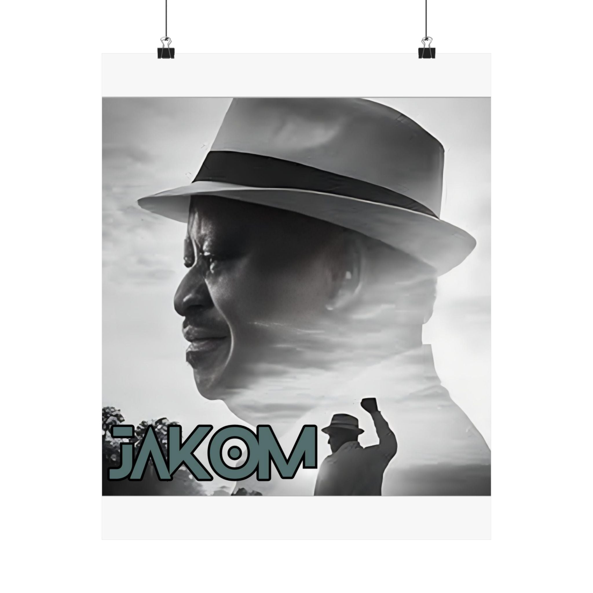 Raila Jakom 2 Vintage Portrait Poster