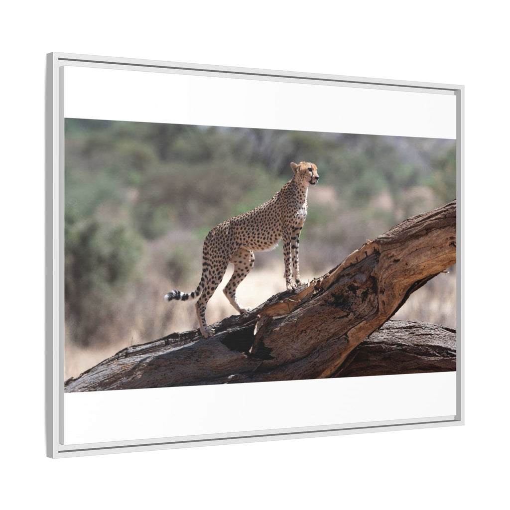 Painting Cheetah Matte Canvas, Framed (Multi-color)