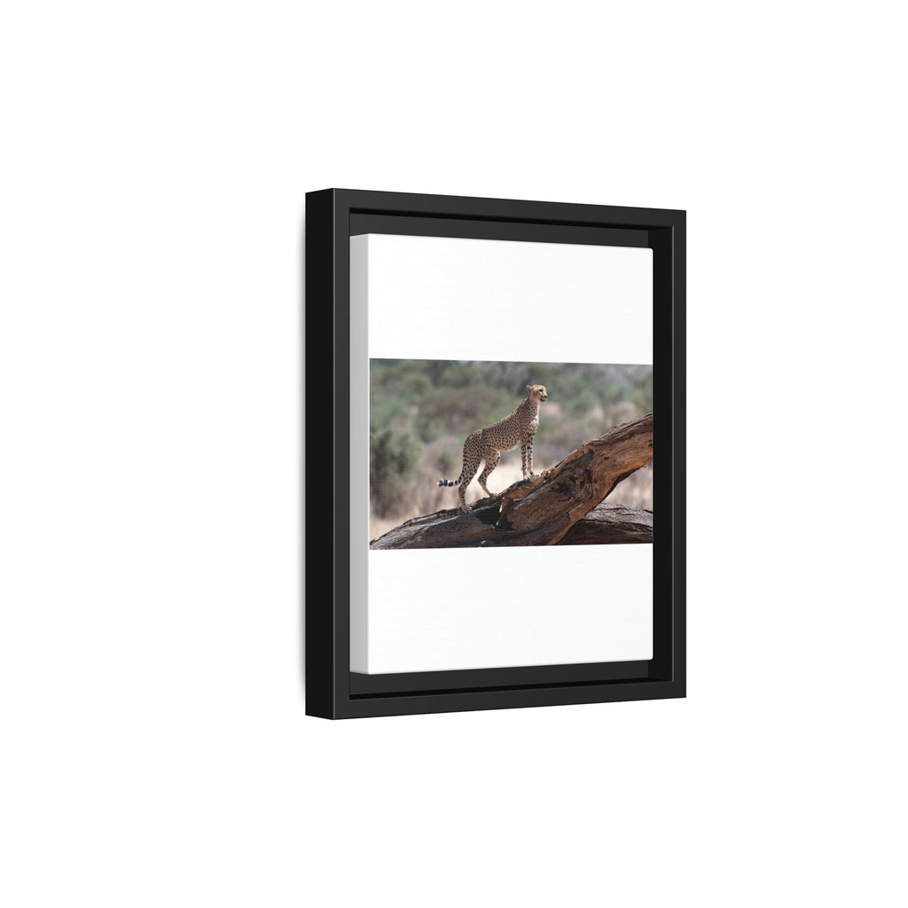 Painting Cheetah Matte Canvas, Framed (Multi-color)
