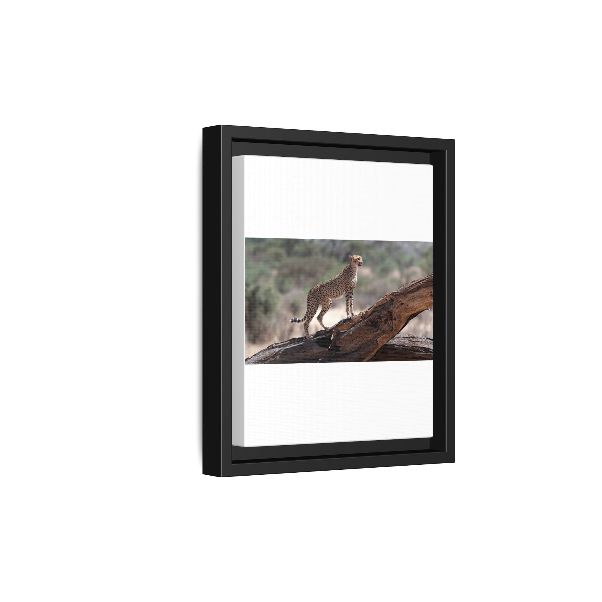 Painting Cheetah Matte Canvas, Framed (Multi-color)