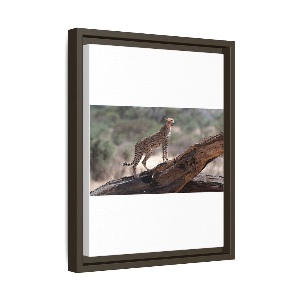 Painting Cheetah Matte Canvas, Framed (Multi-color)