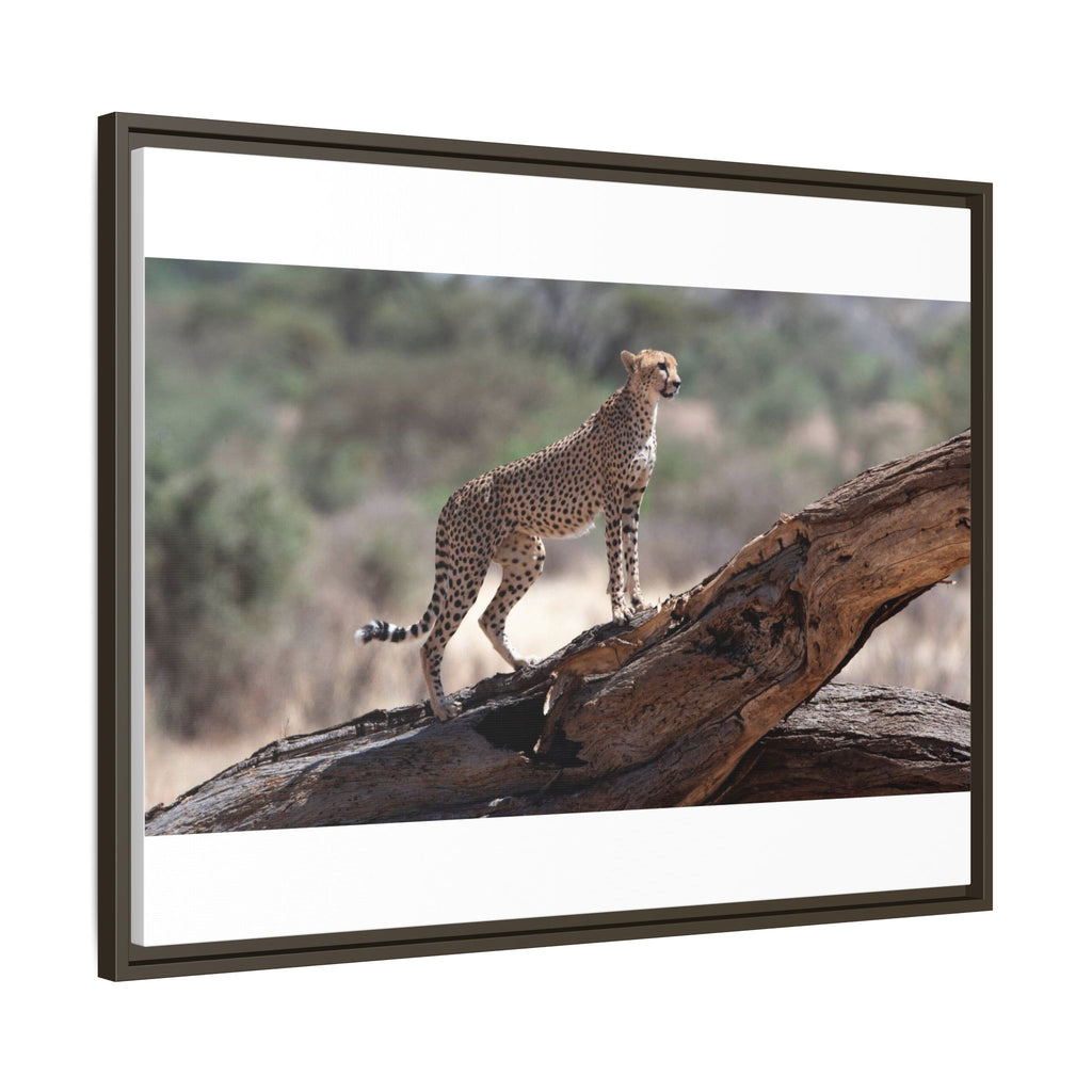 Painting Cheetah Matte Canvas, Framed (Multi-color)