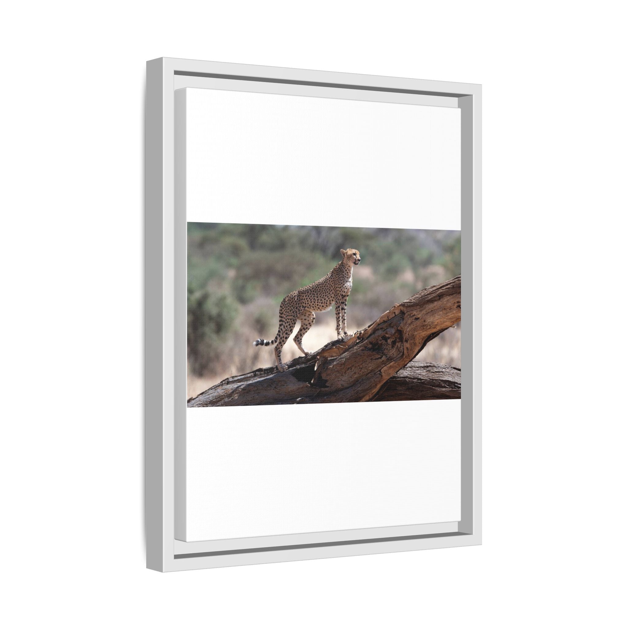 Painting Cheetah Matte Canvas, Framed (Multi-color)