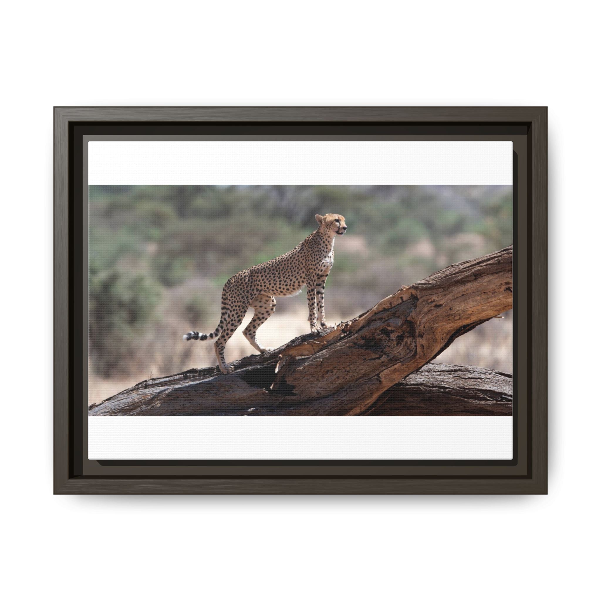 Painting Cheetah Matte Canvas, Framed (Multi-color)