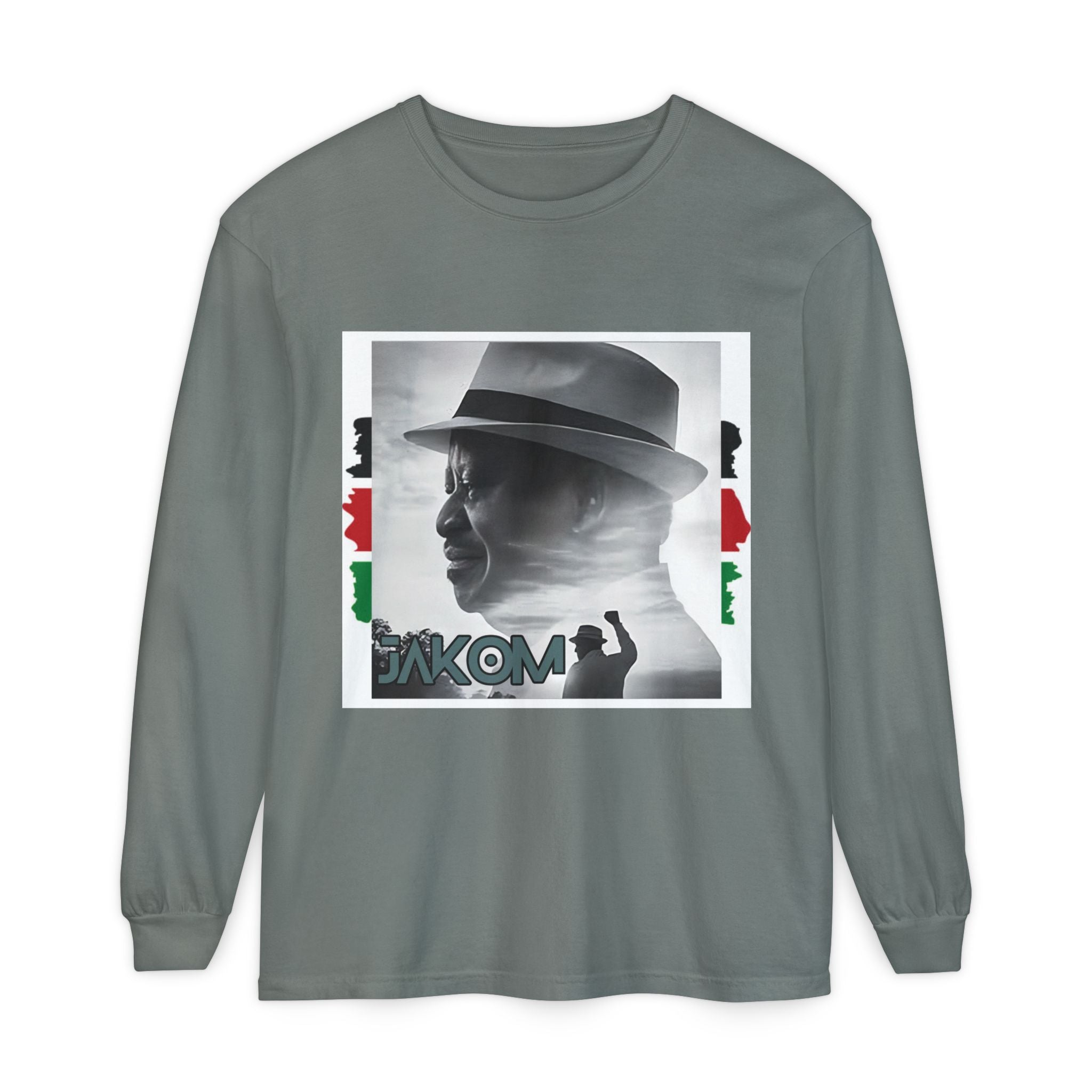 Raila Jakom 2 Kenya Unisex Garment-dyed Long Sleeve T-Shirt