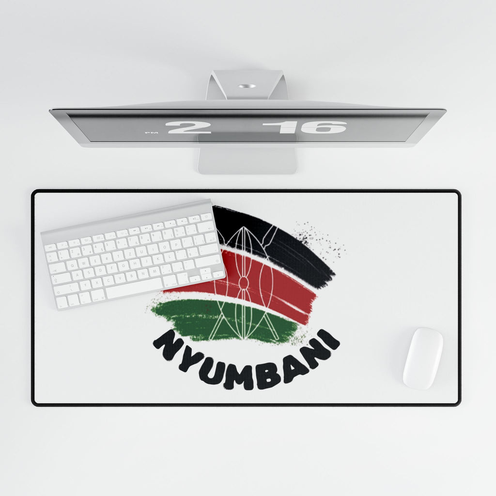 Kenya Flag Nyumbani Desk Mat - Stylish Desk Protector (mouse pad)