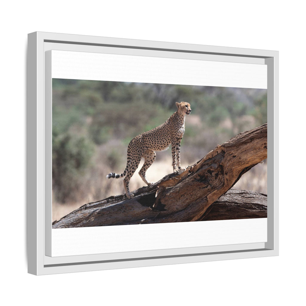 Painting Cheetah Matte Canvas, Framed (Multi-color)