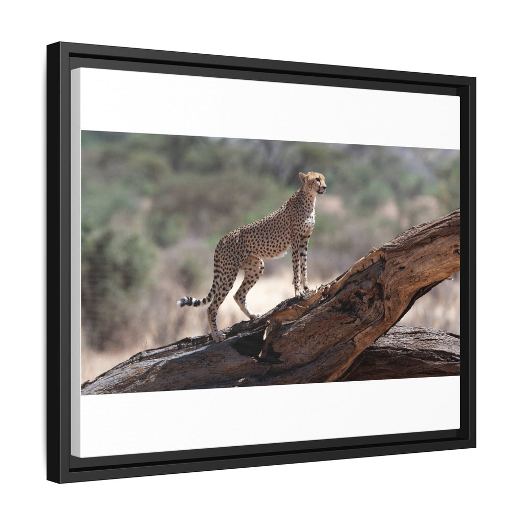 Painting Cheetah Matte Canvas, Framed (Multi-color)