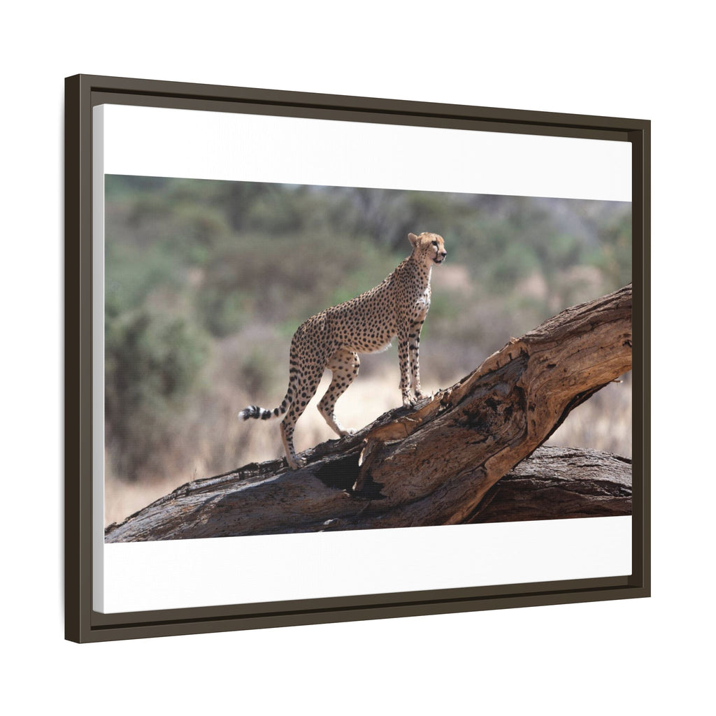 Painting Cheetah Matte Canvas, Framed (Multi-color)