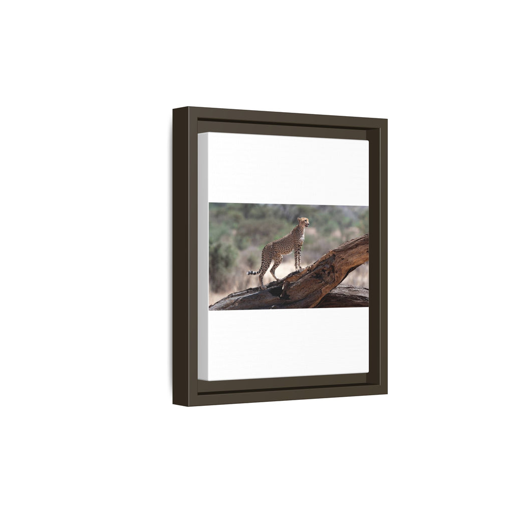 Painting Cheetah Matte Canvas, Framed (Multi-color)