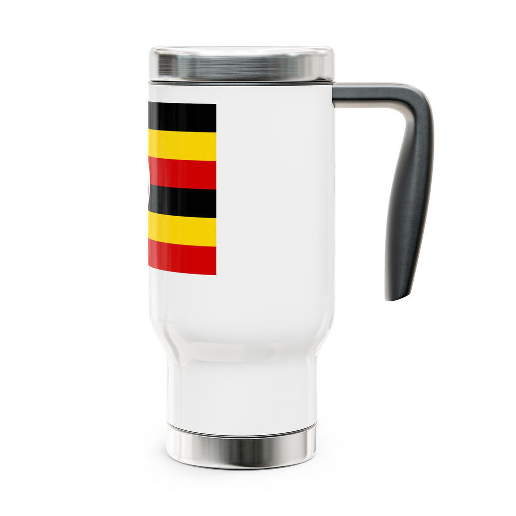 Uganda Stainless Stl Travel Mug with Handle, 14oz