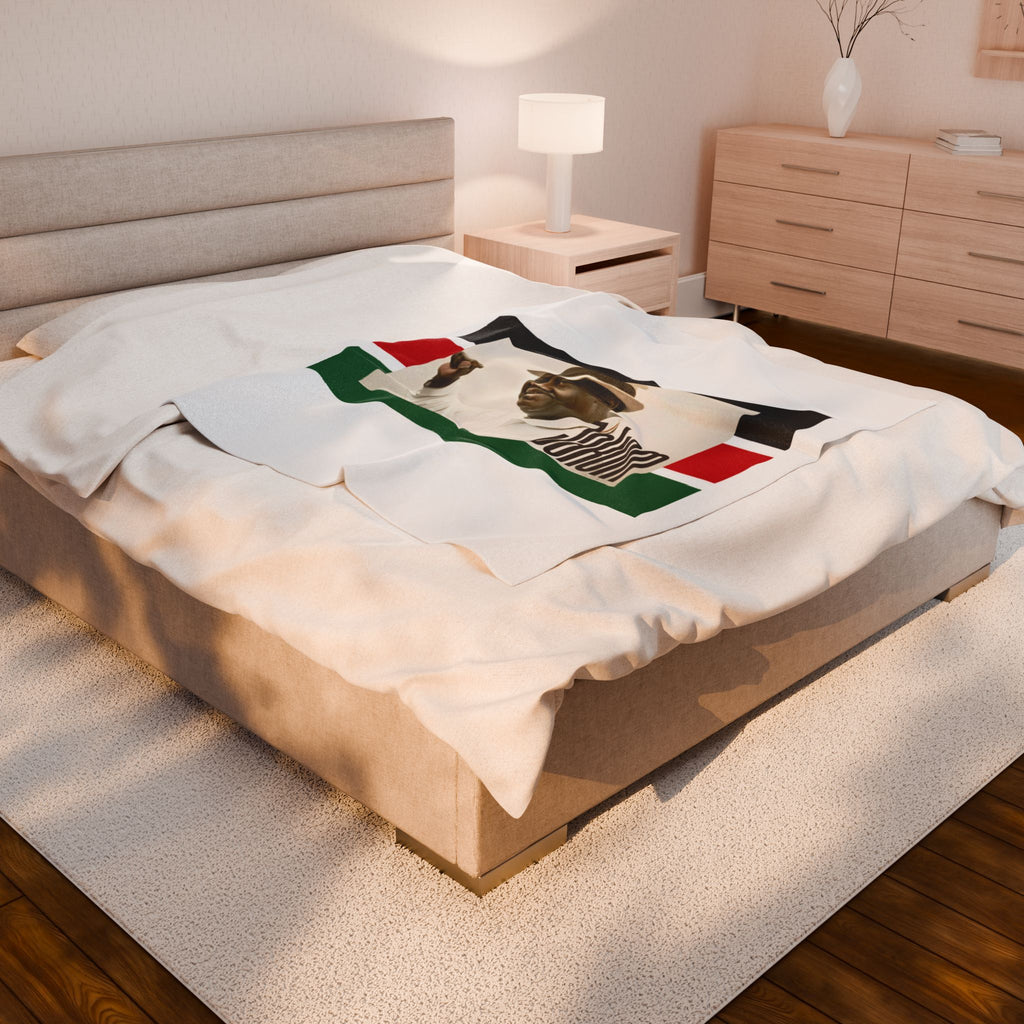 Raila Jakom 1 Velveteen Plush Blanket - Cozy Comfort with Inspirational Design